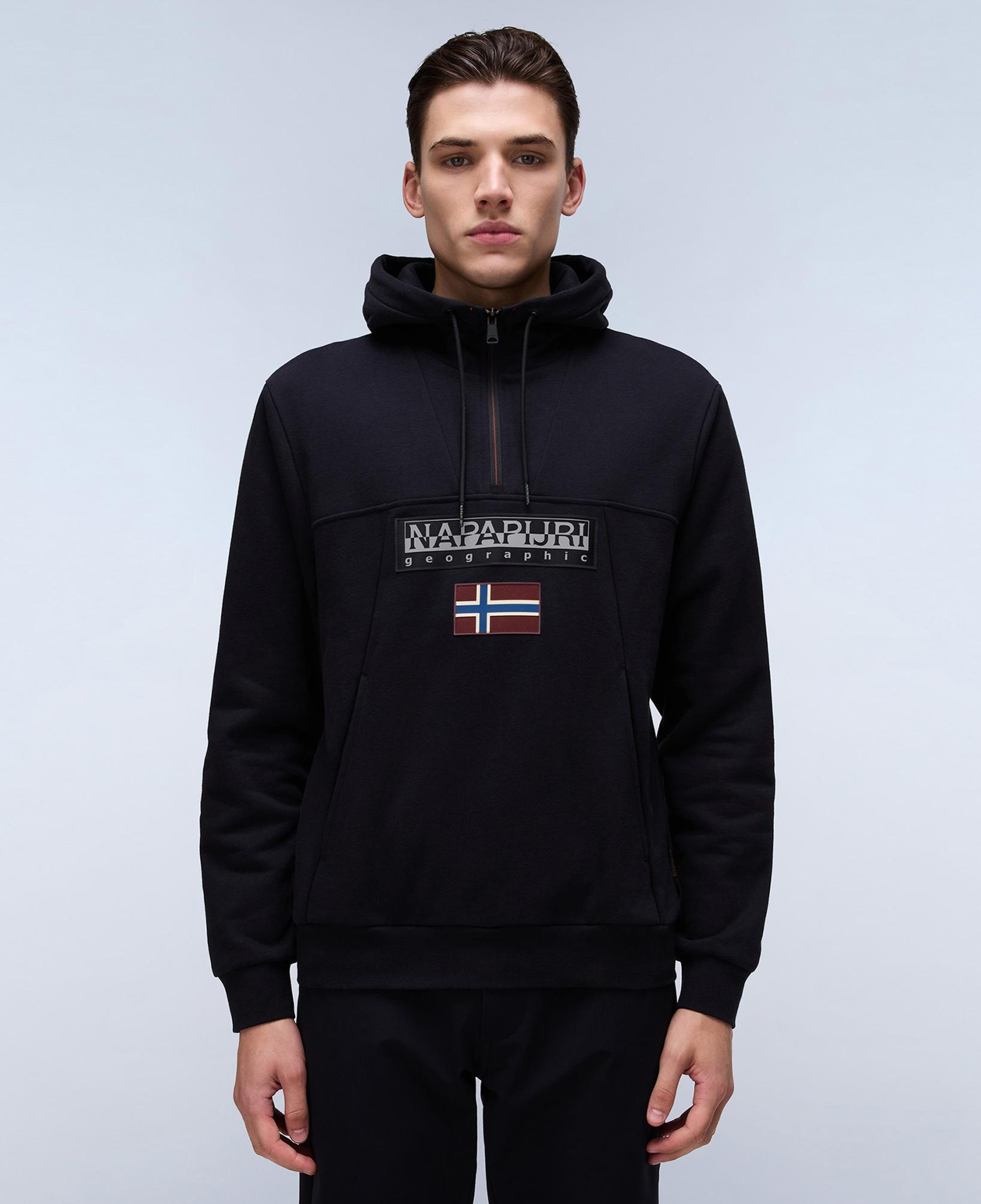Napapijri Burgee Hzh 2.0 Erkek Siyah Sweatshirt