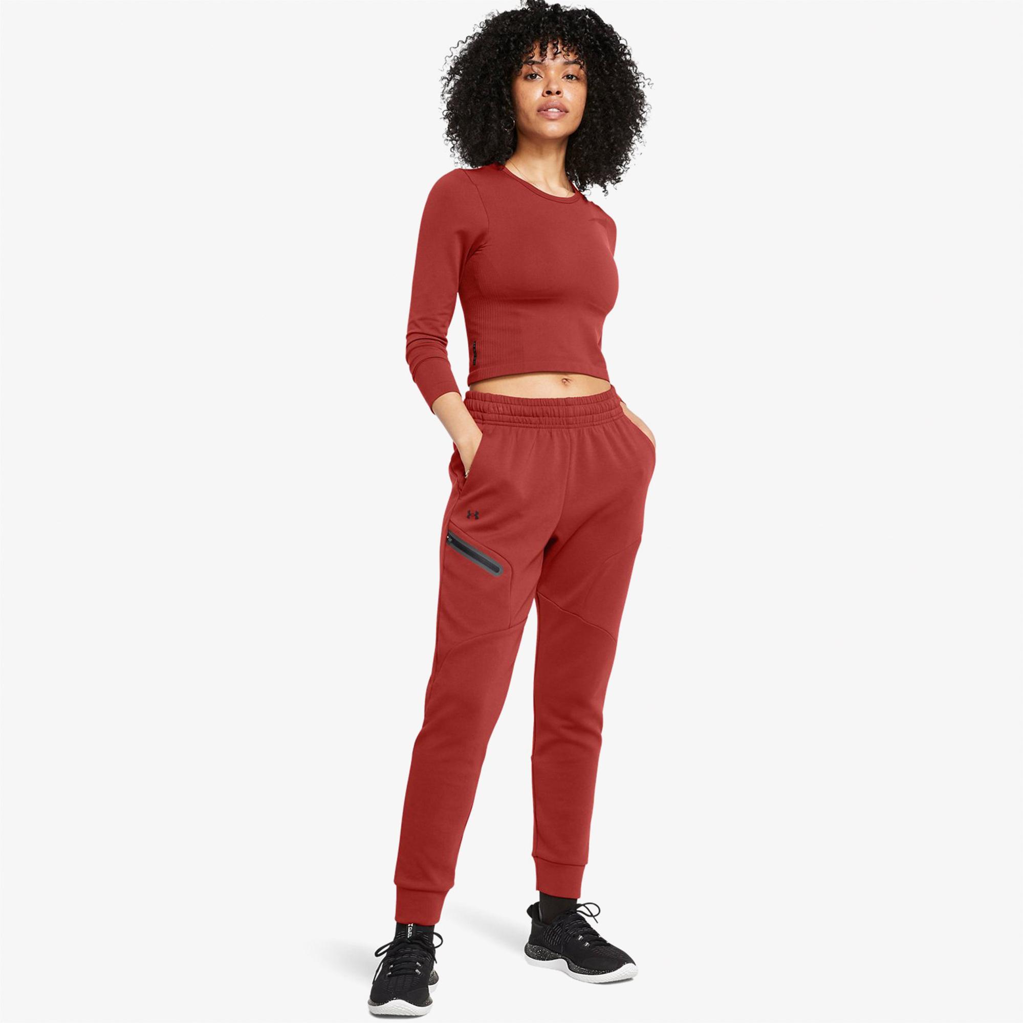 Under Armour Unstoppable Flc Jogger Kadın Turuncu Eşofman Altı