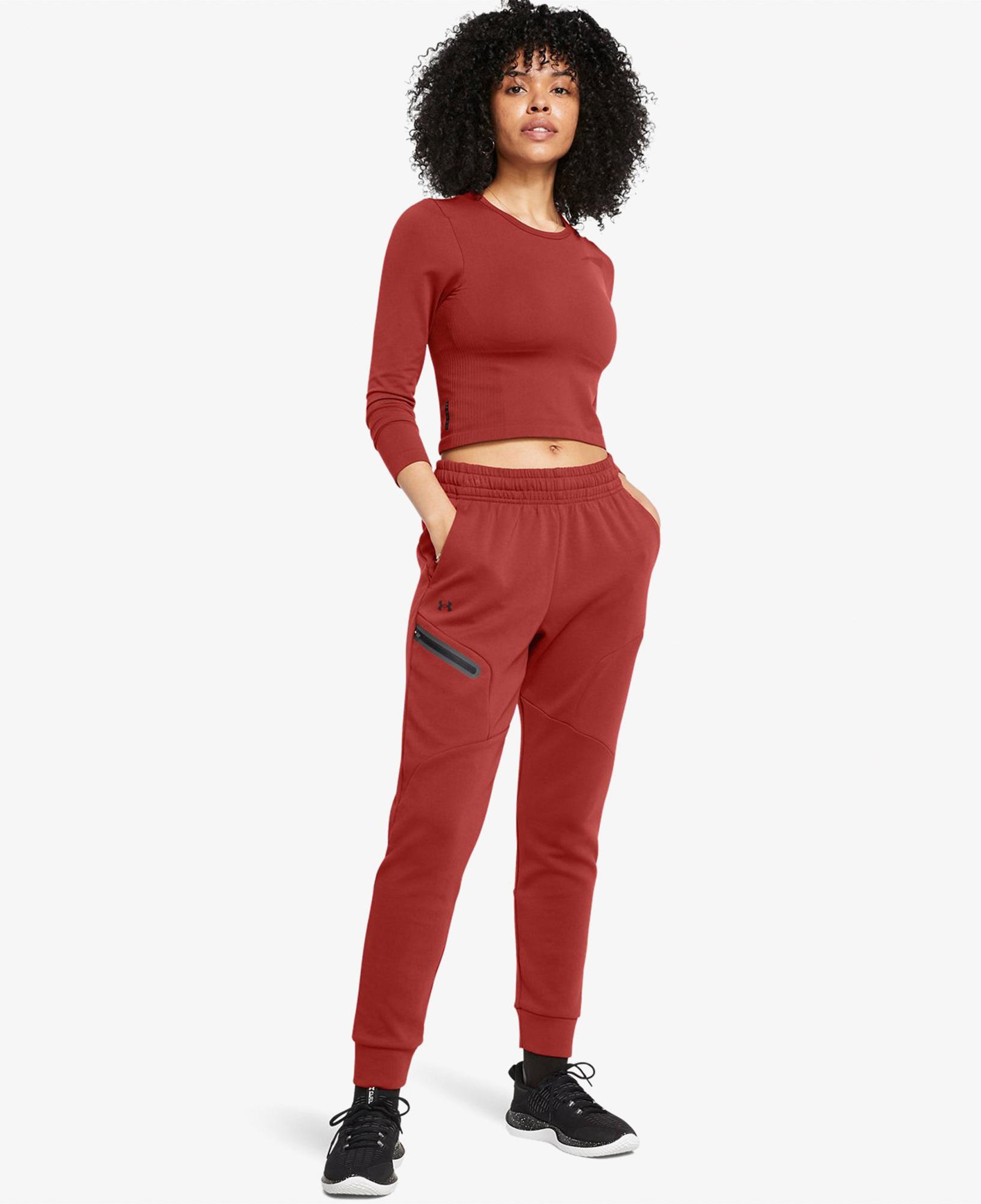 Under Armour Unstoppable Flc Jogger Kadın Turuncu Eşofman Altı