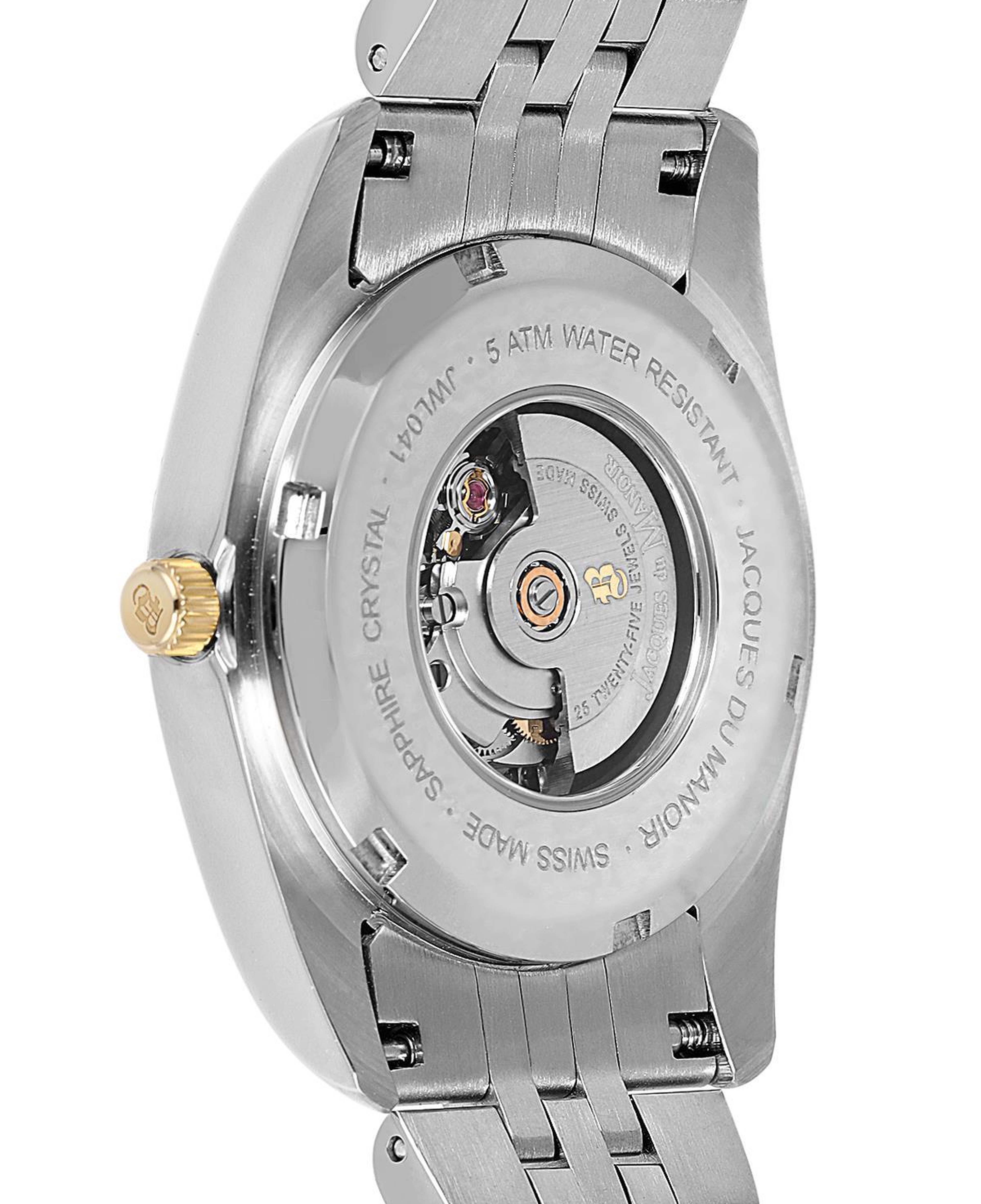 INSPIRATION JWL04101 (Sellita SW100, 25 Jewels Otomatik Mekanizmalı, Swiss Made) Kadın Kol Saati Metalik Gri/Altın Rengi