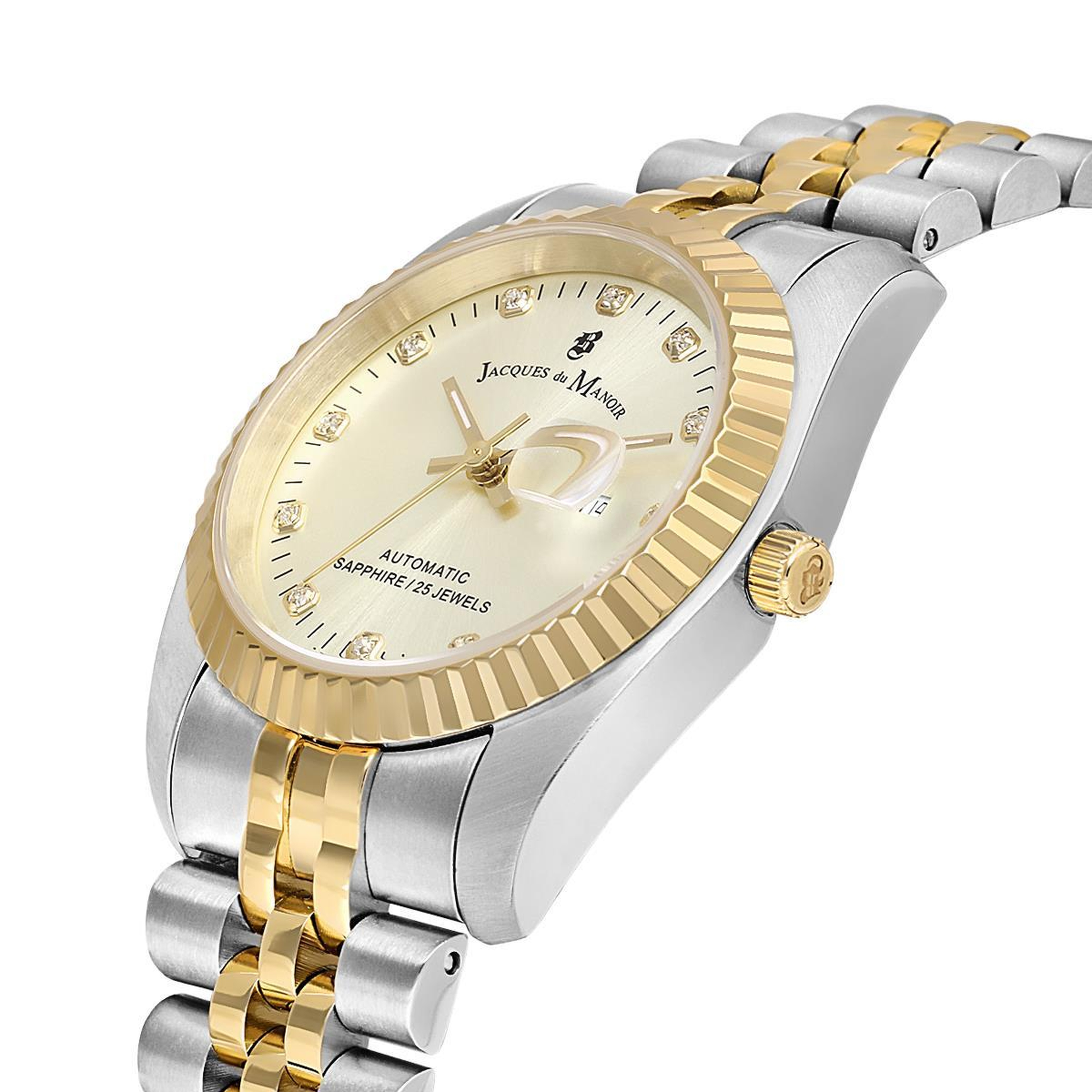 INSPIRATION JWL04115 (Sellita SW100, 25 Jewels Otomatik Mekanizmalı, Swiss Made) Kadın Kol Saati Metalik Gri/Altın Rengi