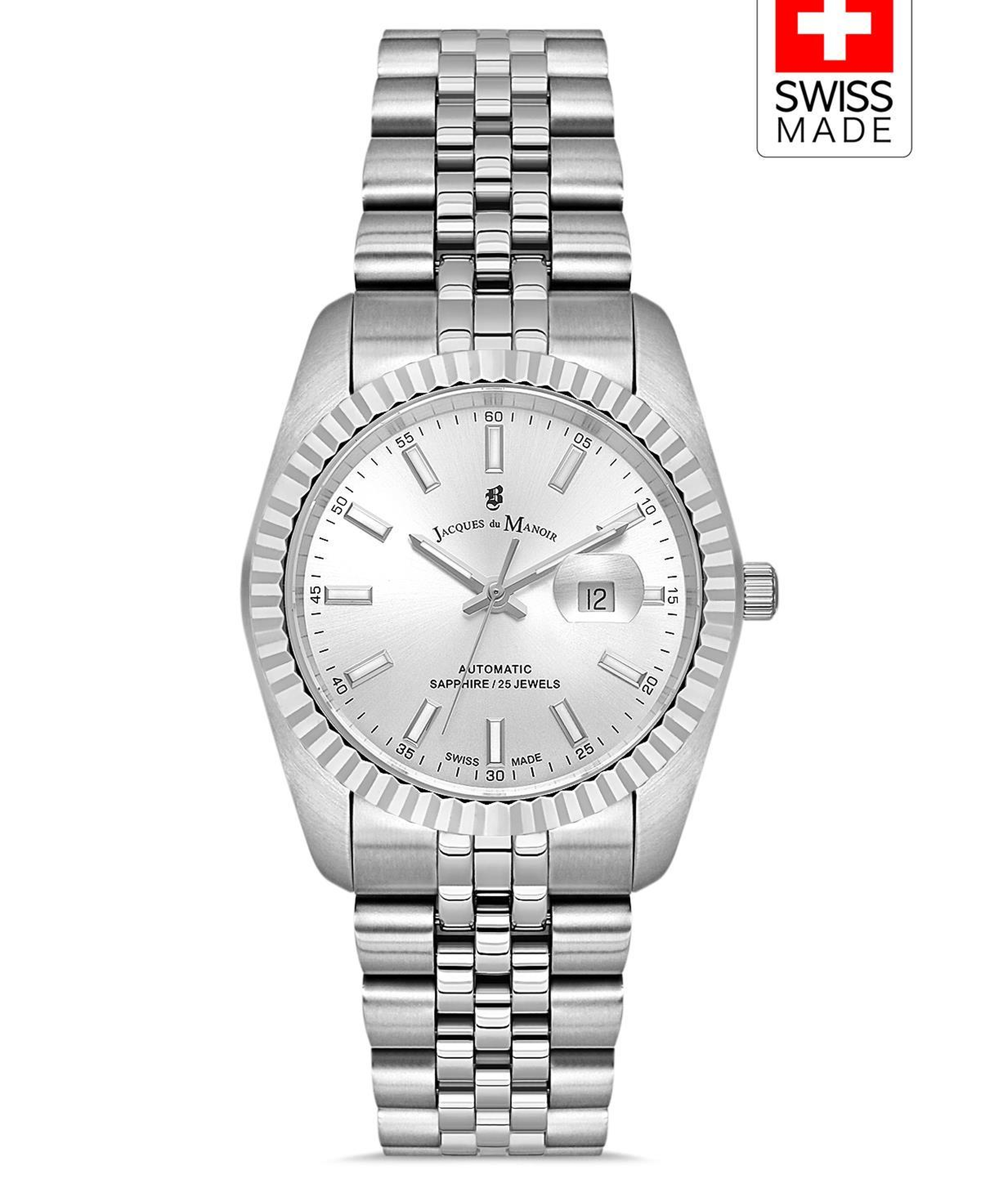 INSPIRATION JWL04104 (Sellita SW100, 25 Jewels Otomatik Mekanizmalı, Swiss Made) Kadın Kol Saati Metalik Gri