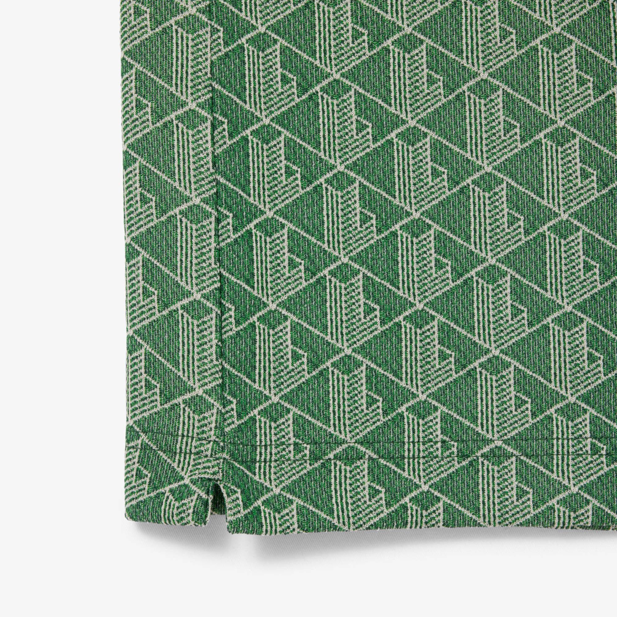 Lacoste Classic Fit Monogram Erkek Yeşil Polo