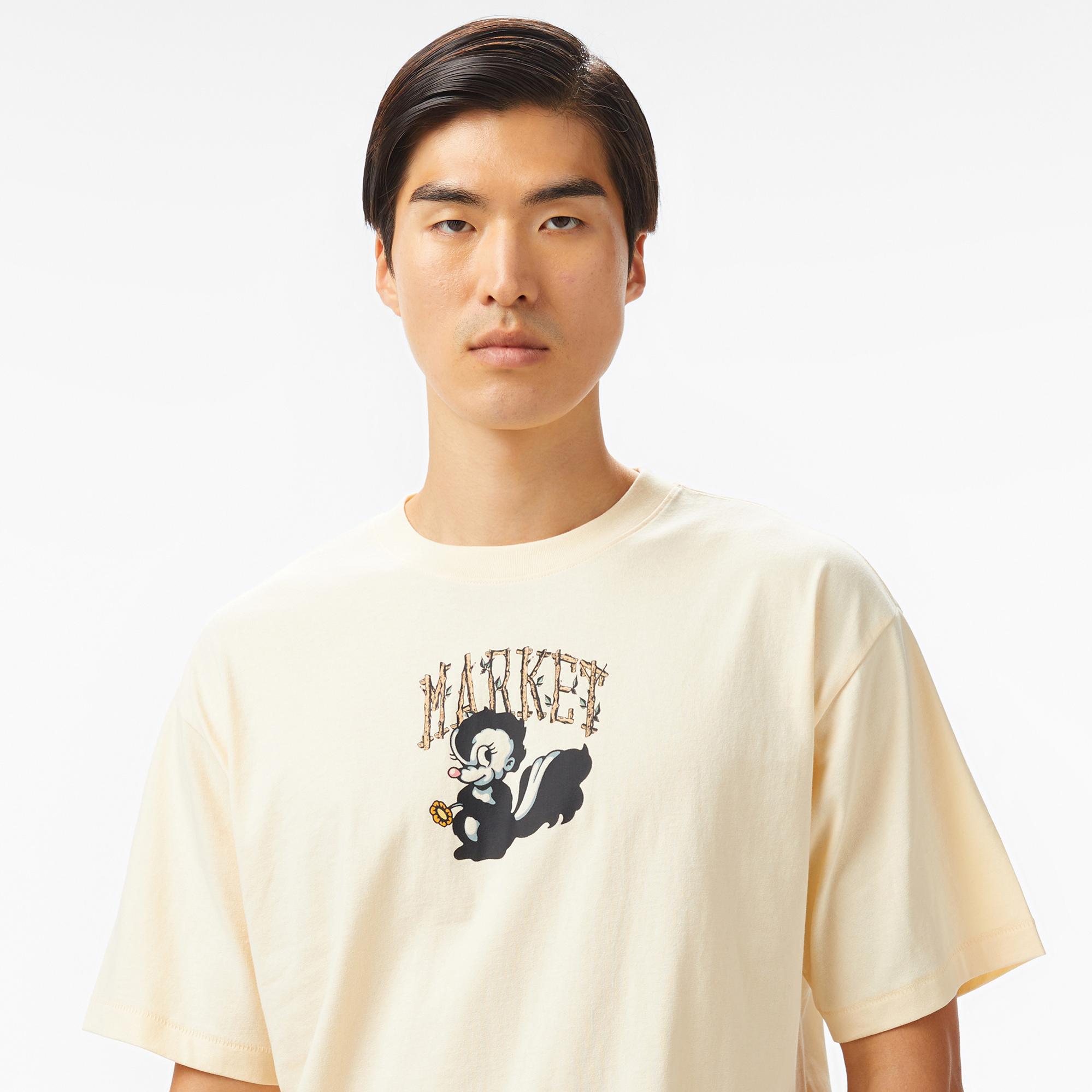 The Market 'Smiley Quiet Cabin' Erkek Krem T-Shirt