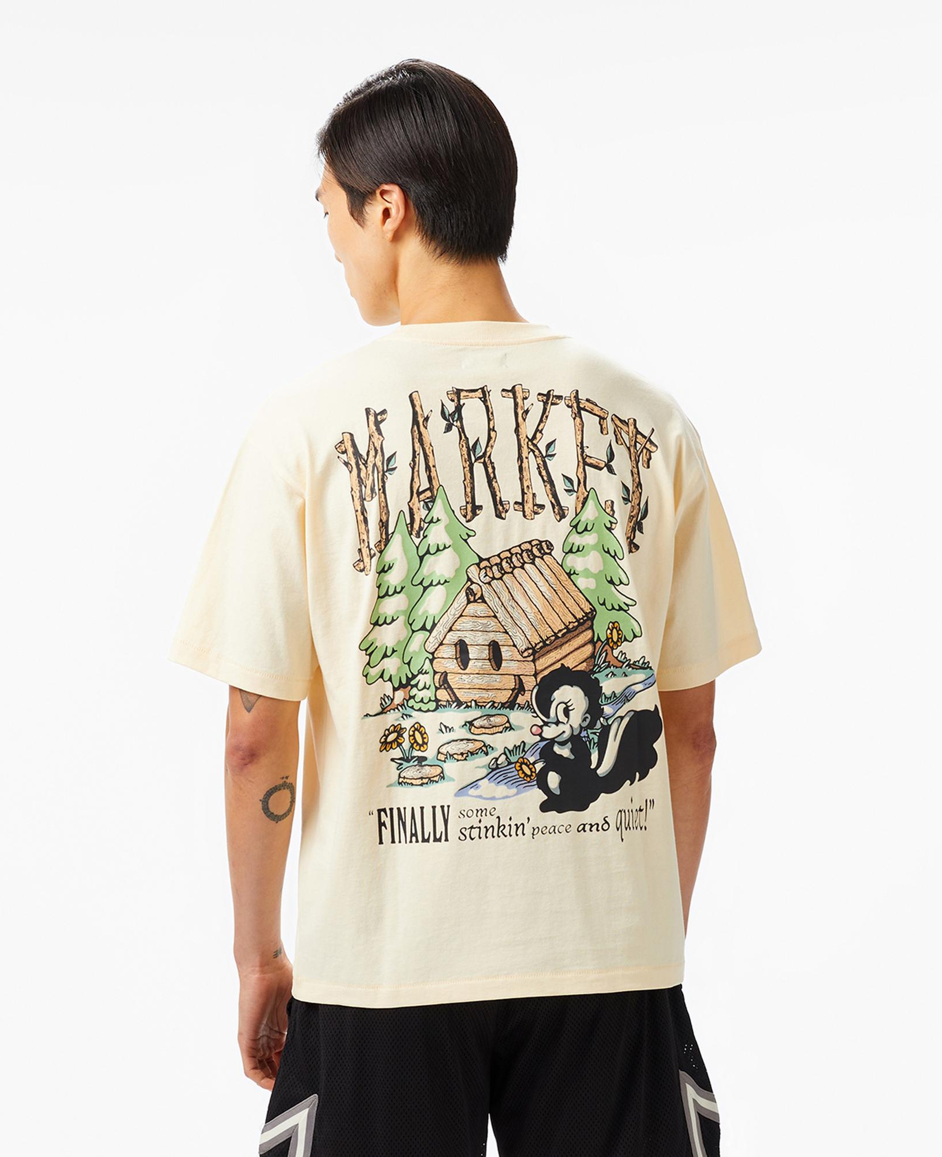 The Market 'Smiley Quiet Cabin' Erkek Krem T-Shirt