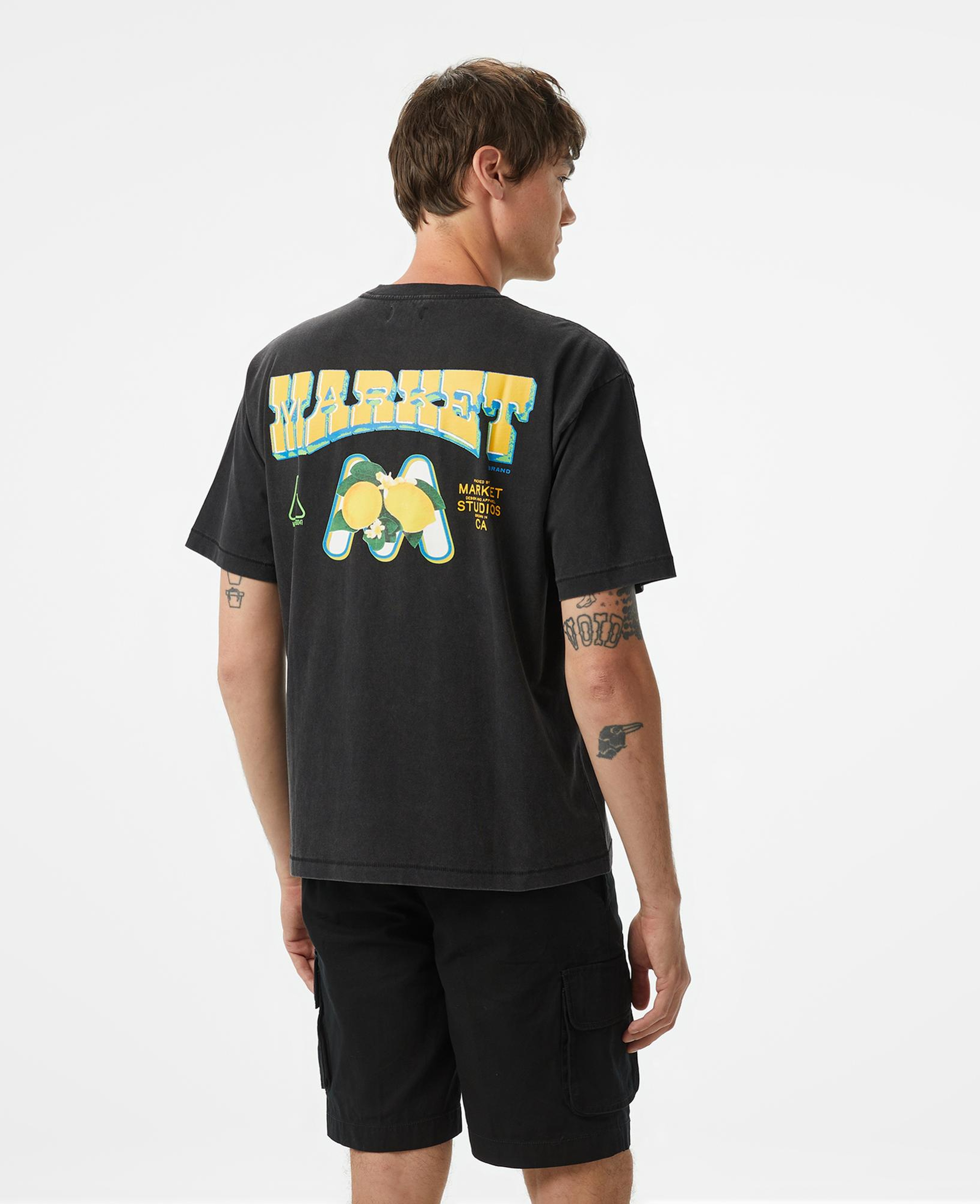 The Market 'Farmers' Unisex Siyah T-Shirt