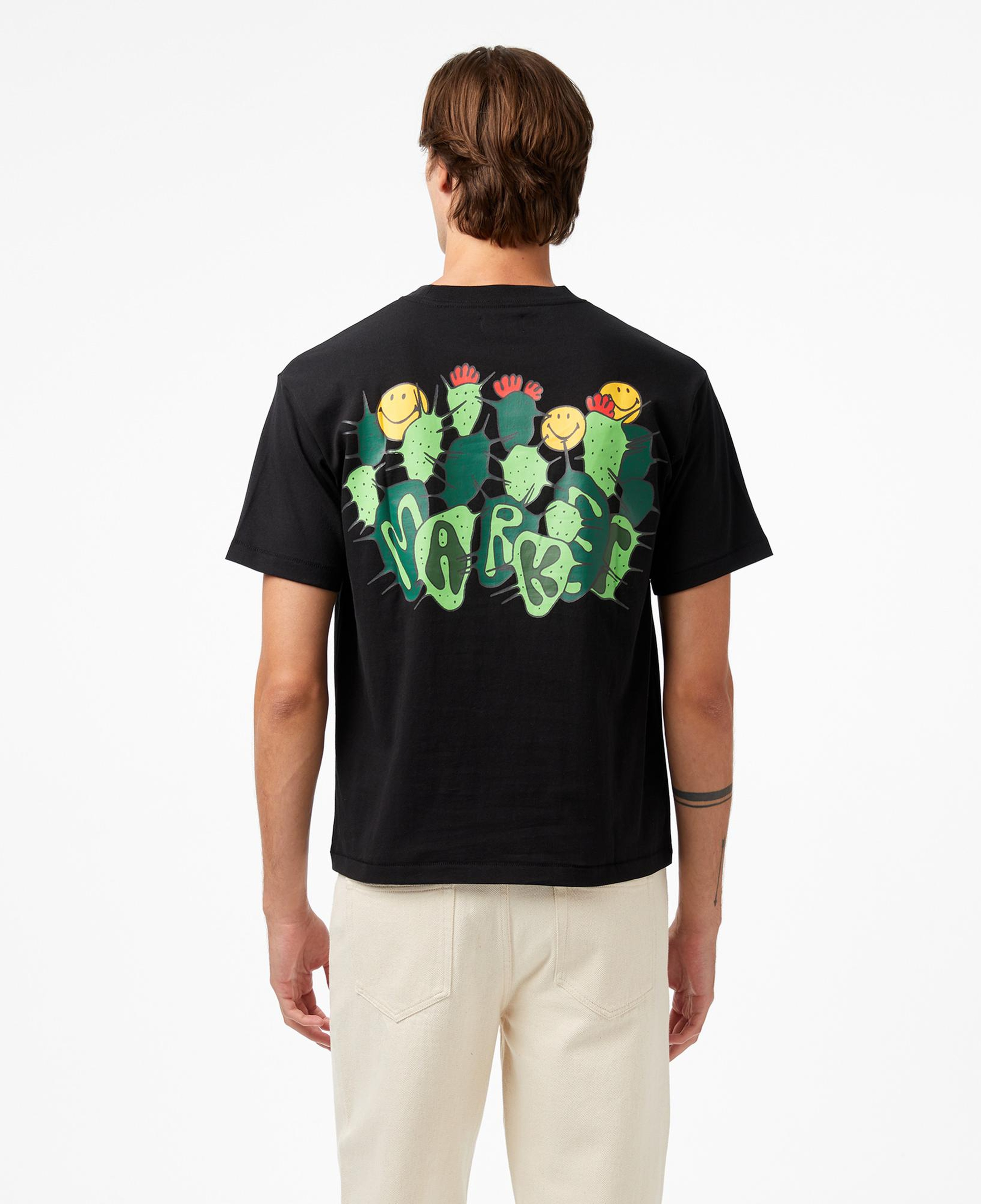 The Market 'Smiley Cactus Cropped' Erkek Siyah T-Shirt