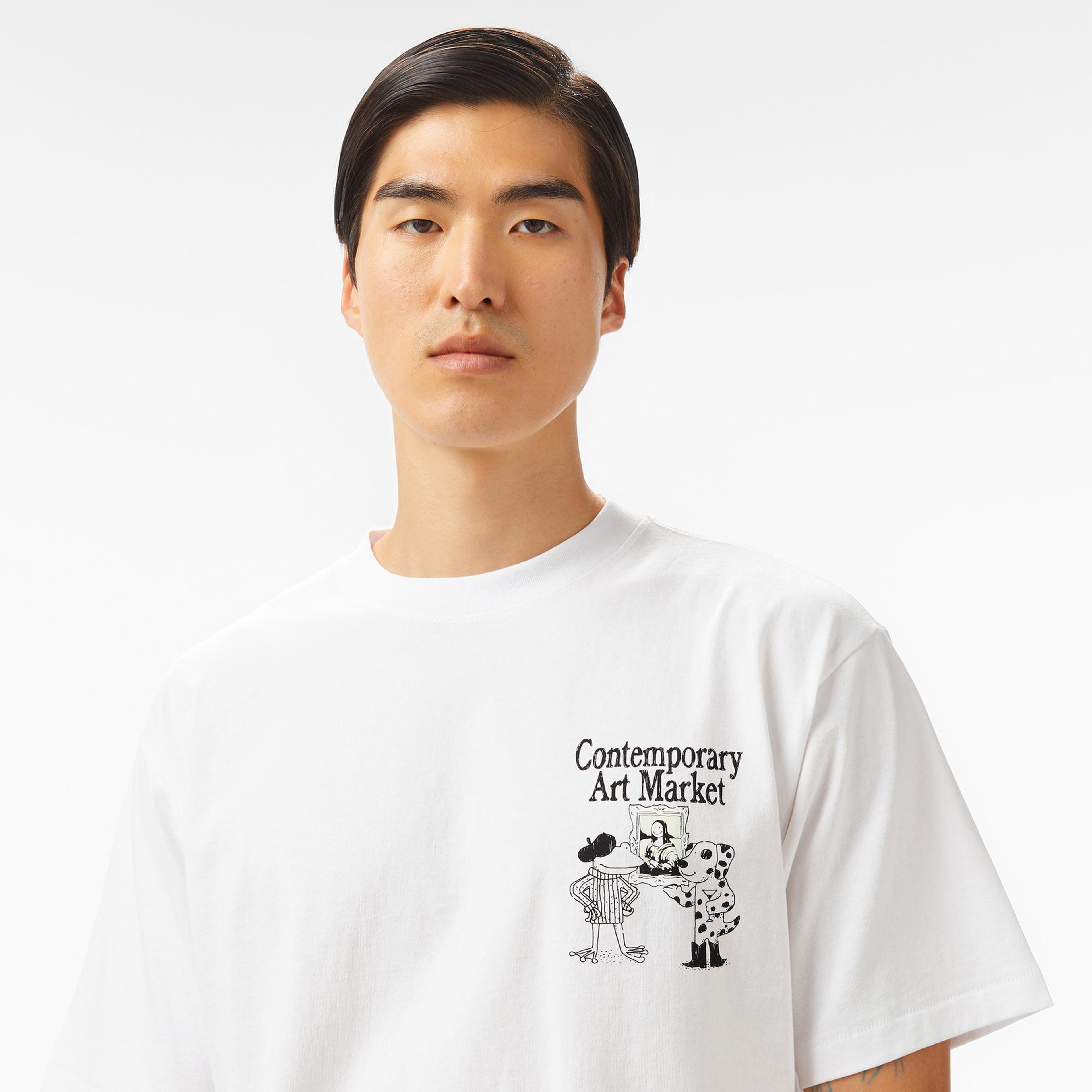 The Market Studios Smiley Museum Erkek Beyaz T-Shirt