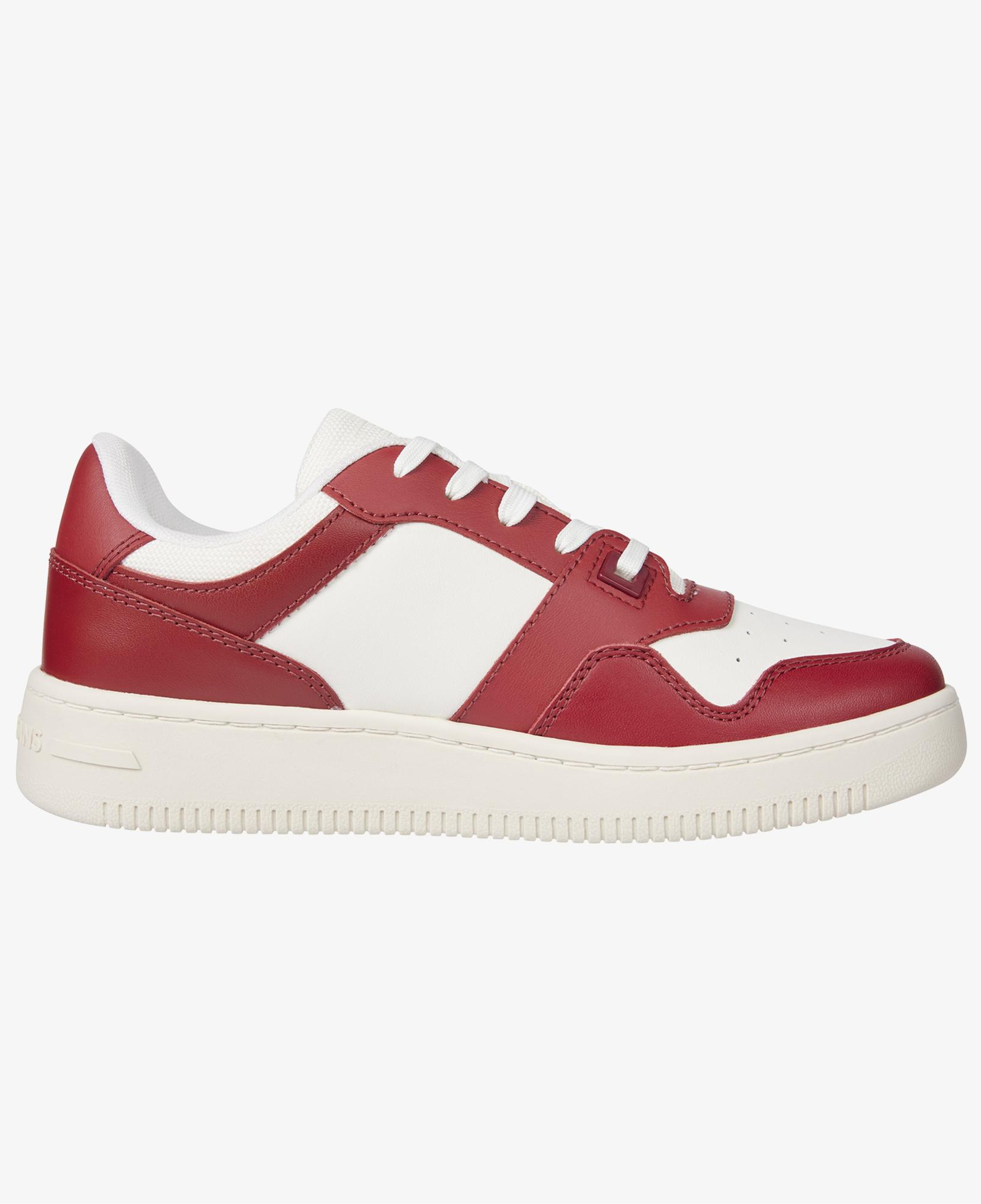 Tommy Hilfiger Jeans Cupsole Leather Kadın Kırmızı Spor Ayakkabı