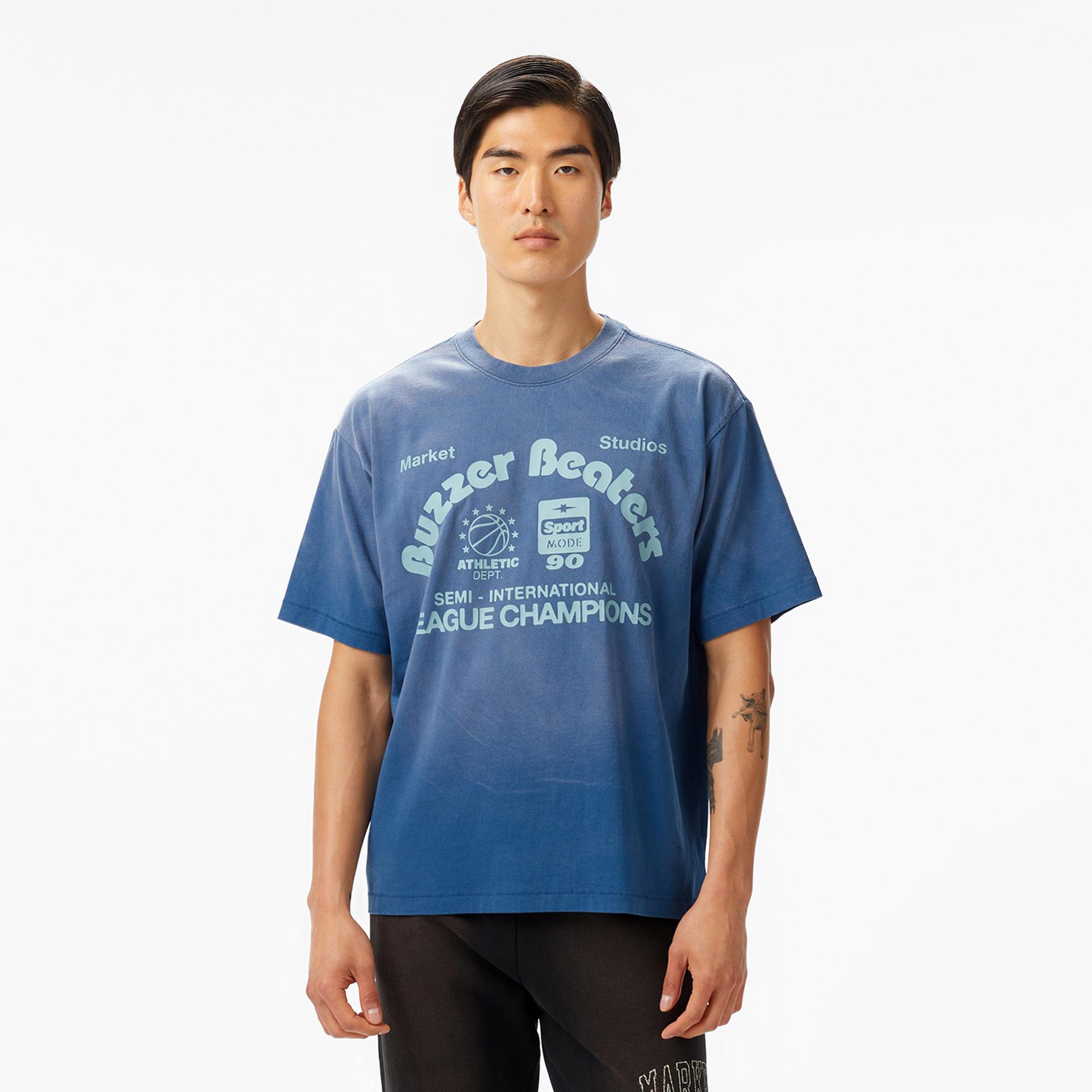 The Market 'Buzzer Beaters' Erkek Mavi T-Shirt