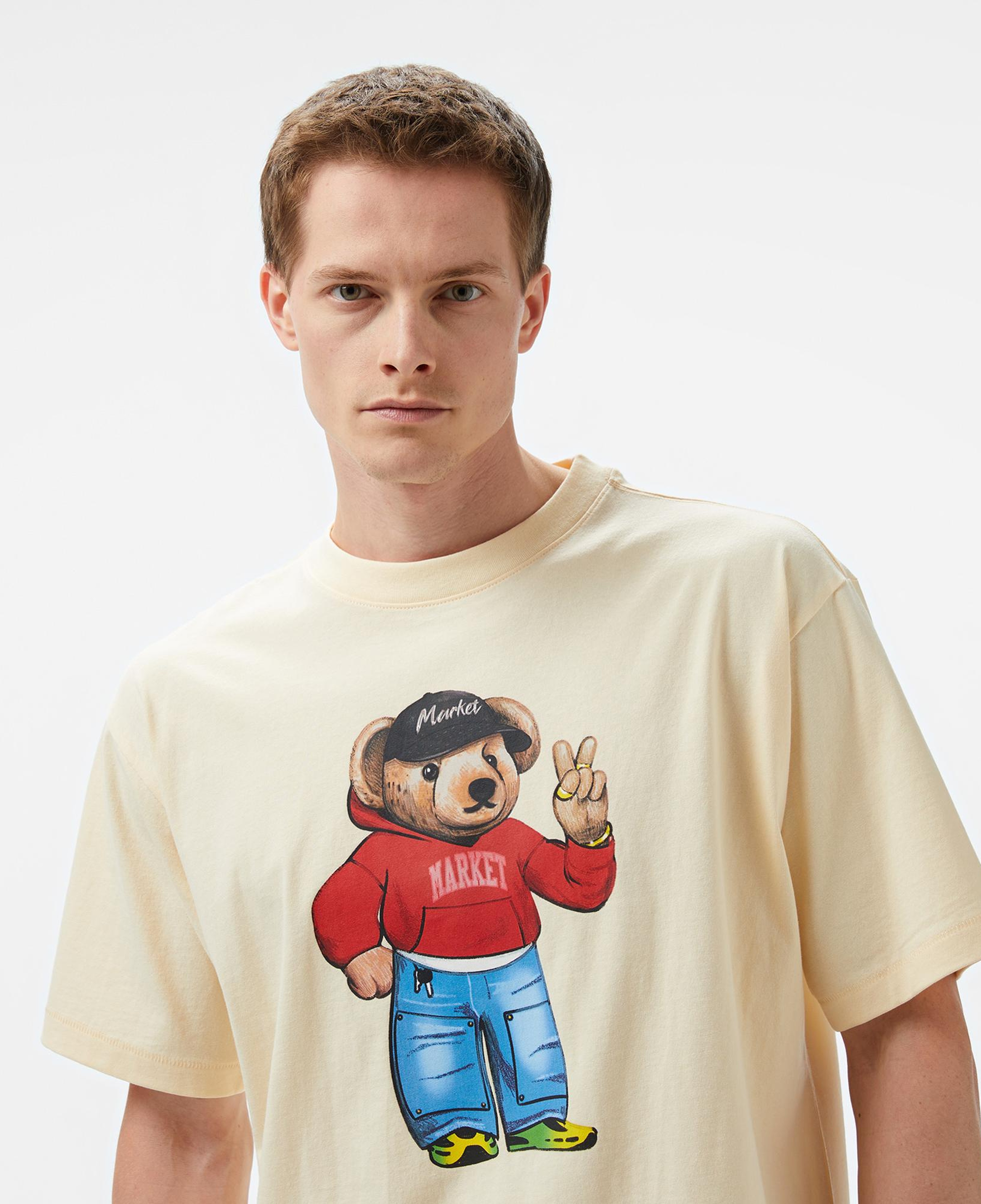 The Market Fit Check Bear Erkek Krem T-Shirt