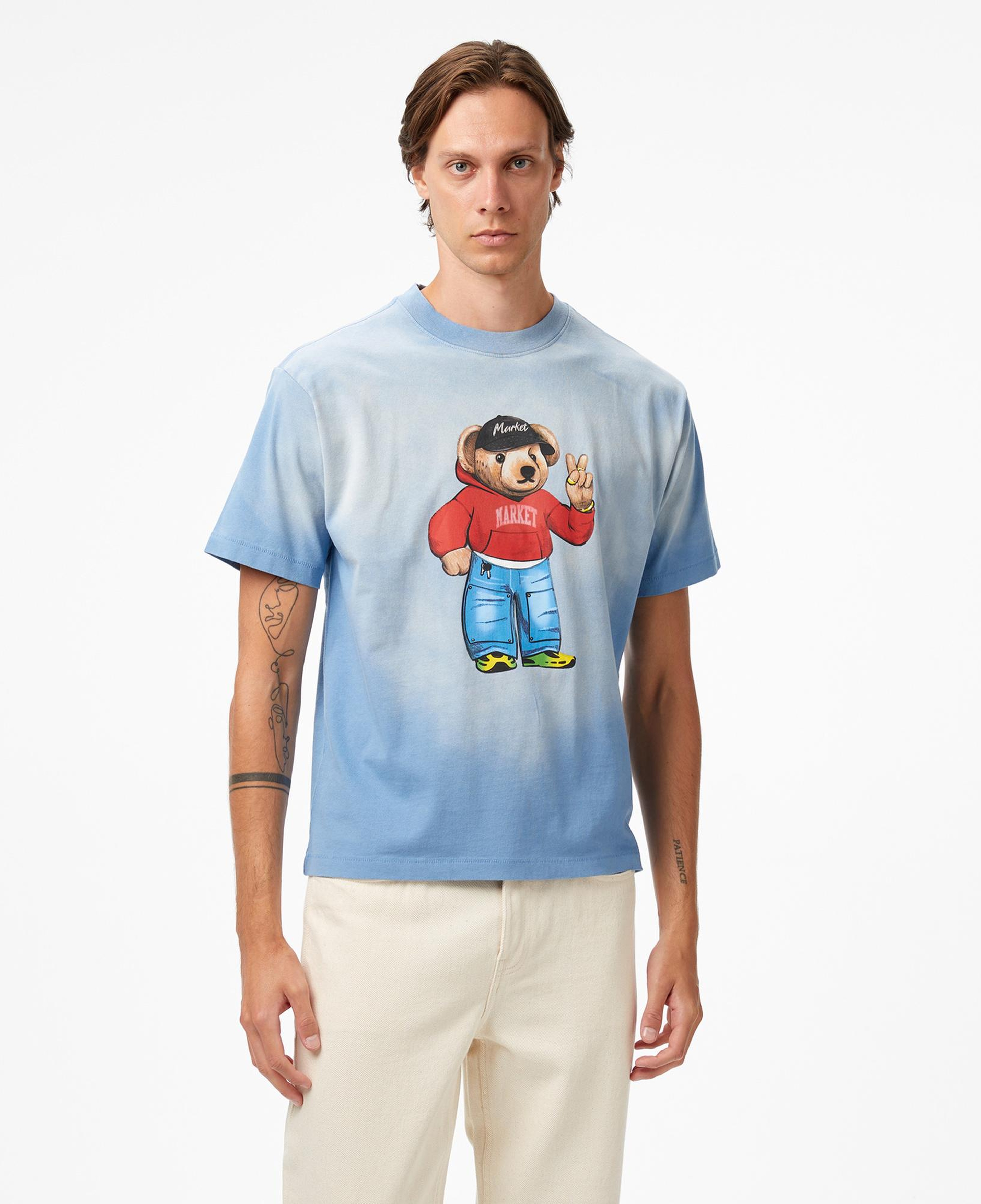 The Market Fit Check Bear Erkek Mavi T-Shirt