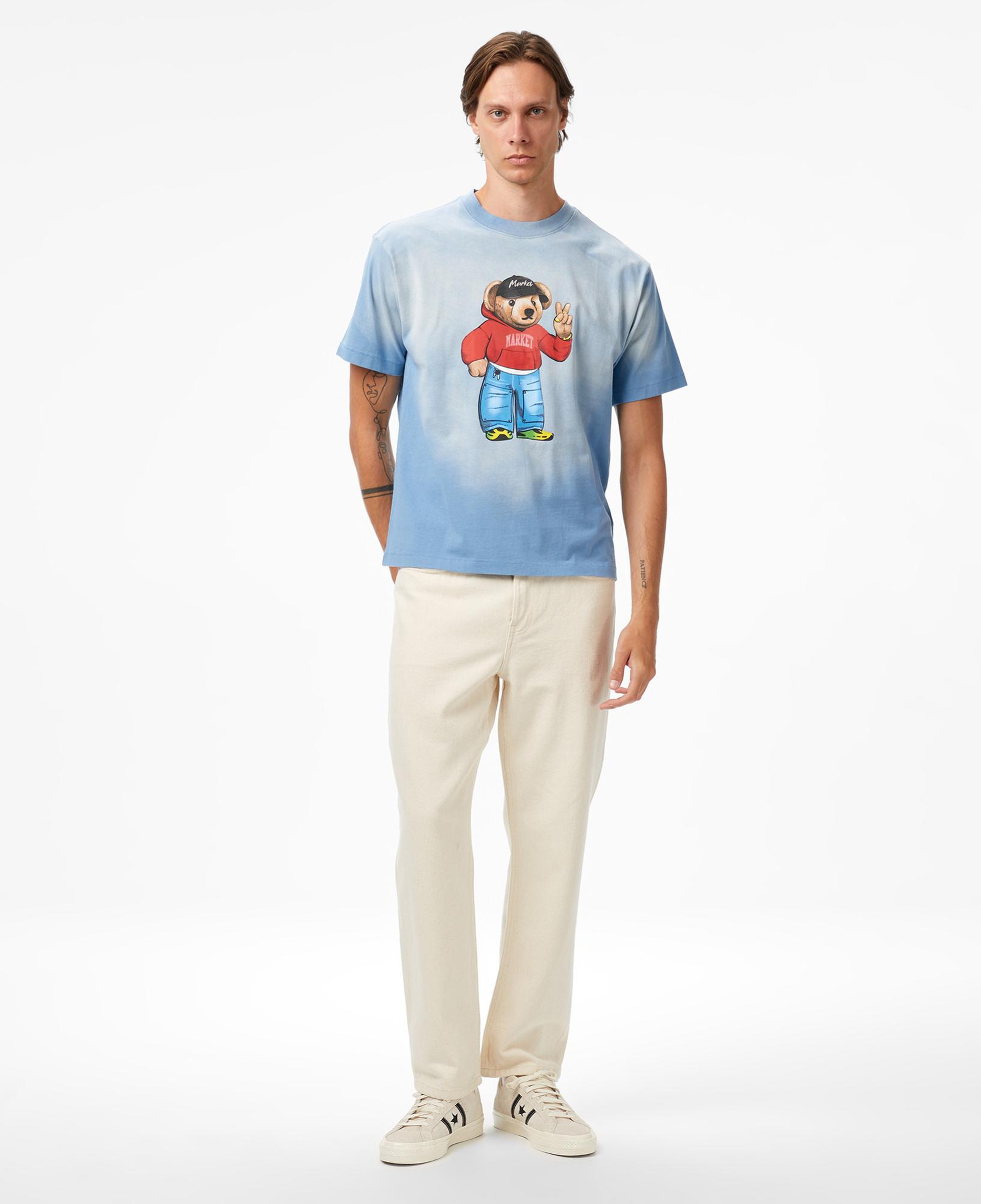 The Market Fit Check Bear Erkek Mavi T-Shirt