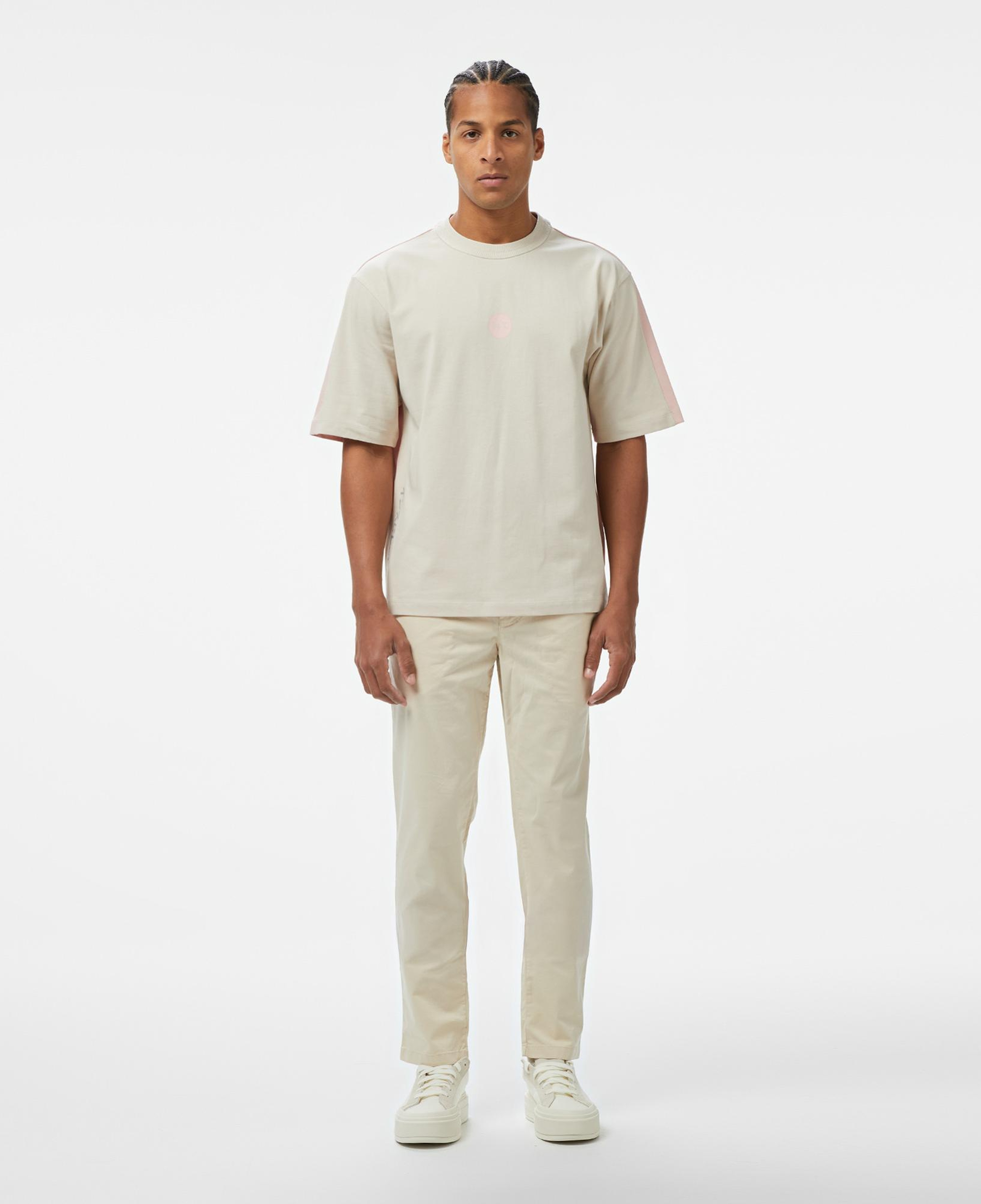 UNITED4 Erkek Krem/Pembe T-Shirt