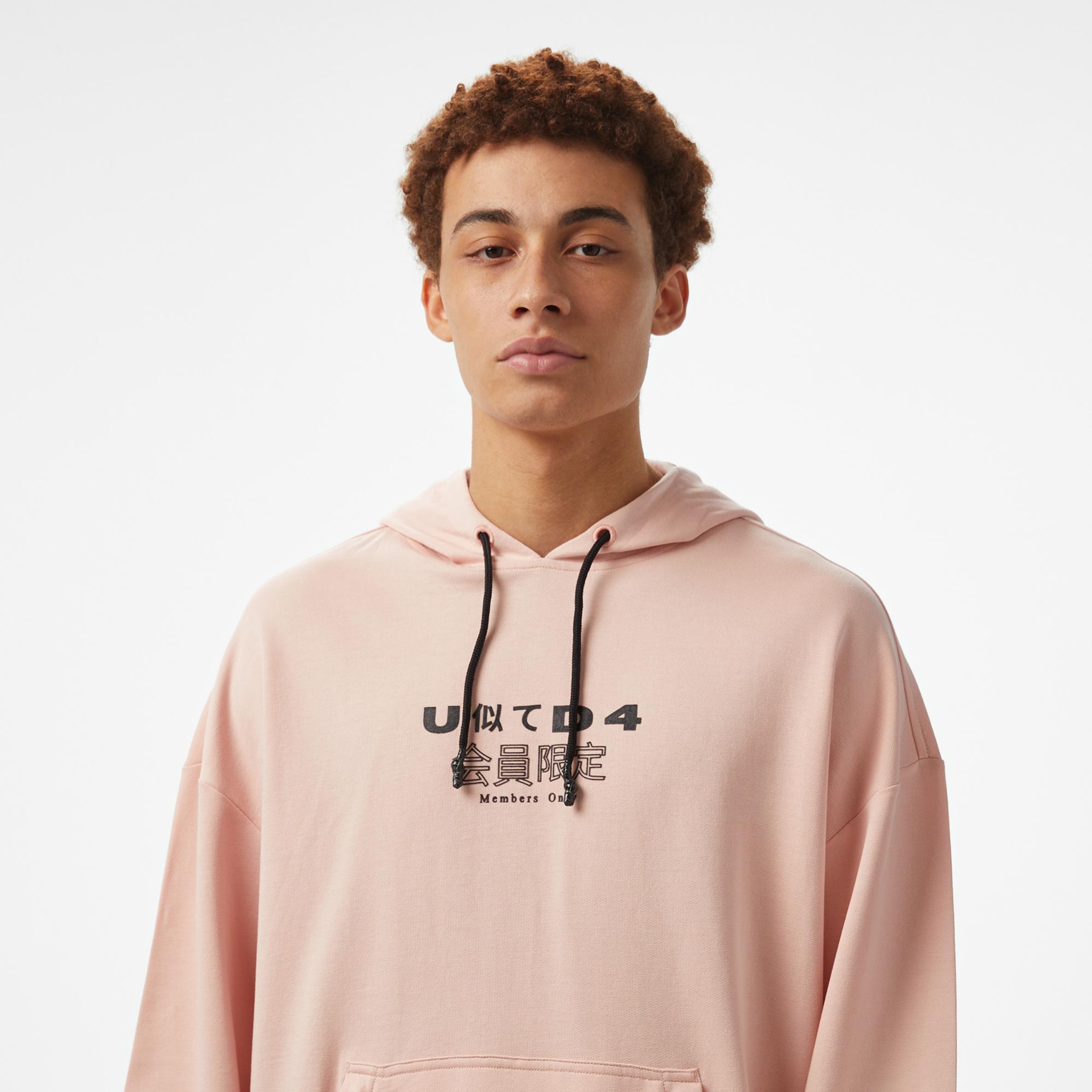 UNITED4 Oversize Unisex Pembe Sweatshirt