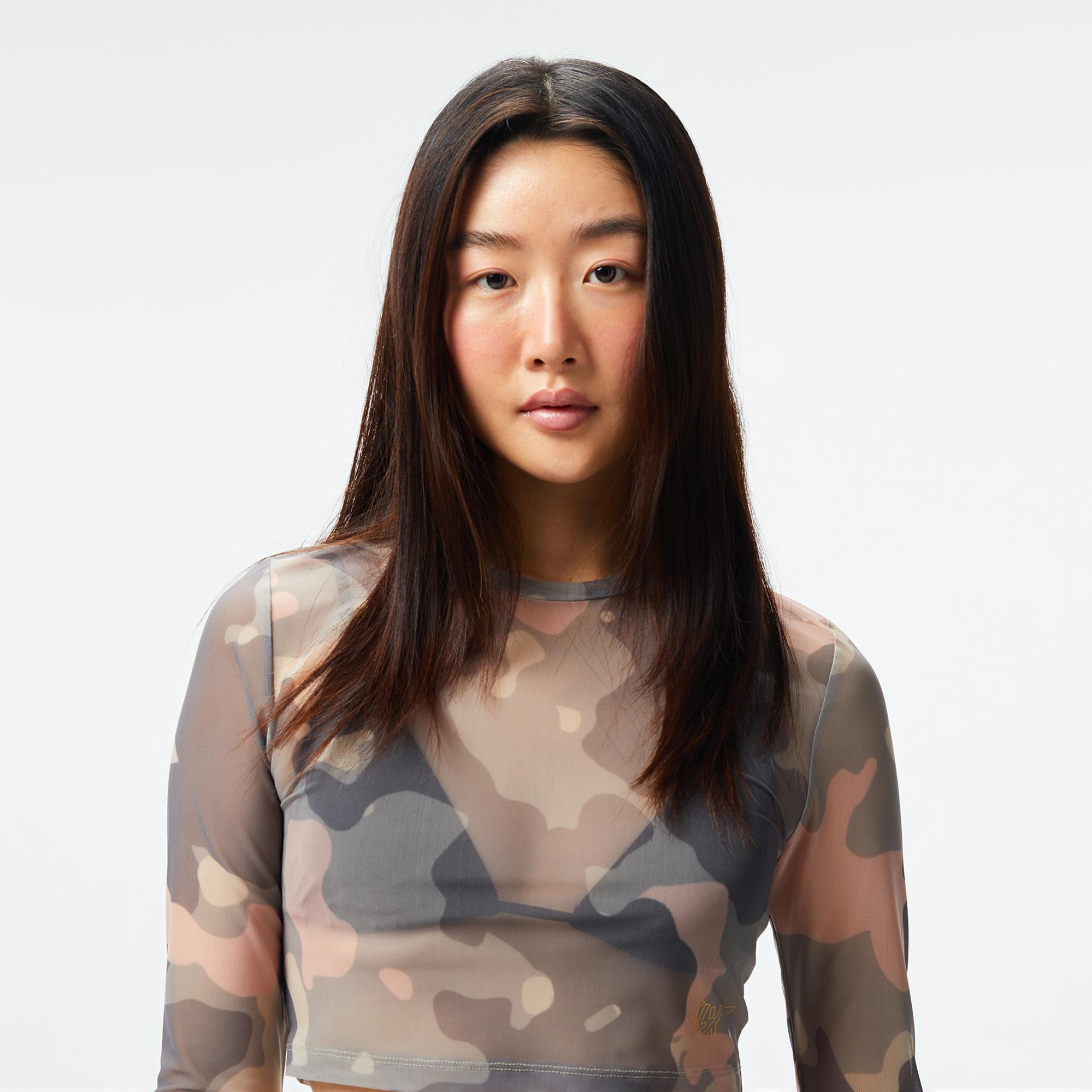 UNITED4 Kadın Renkli Crop T-Shirt