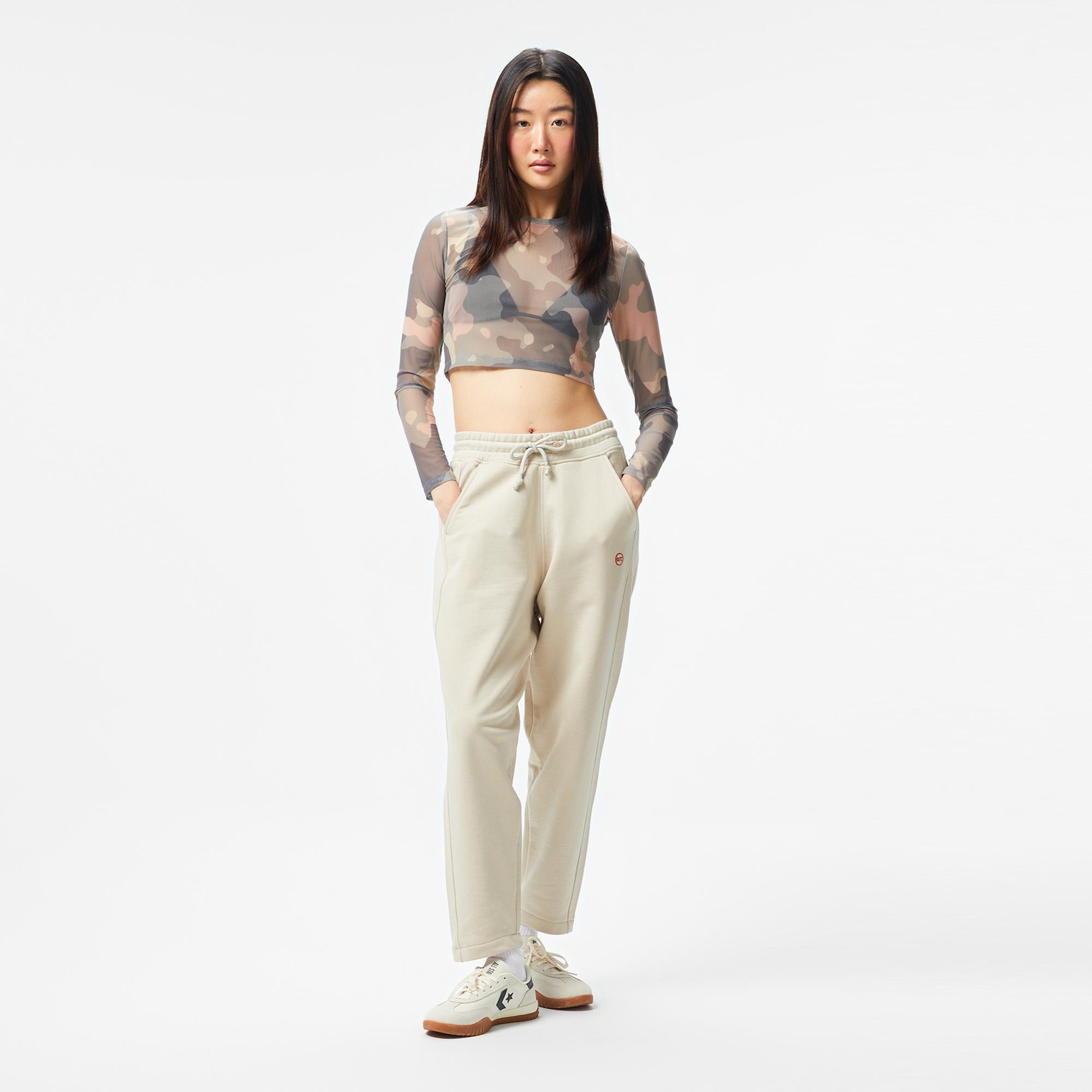 UNITED4 Kadın Renkli Crop T-Shirt