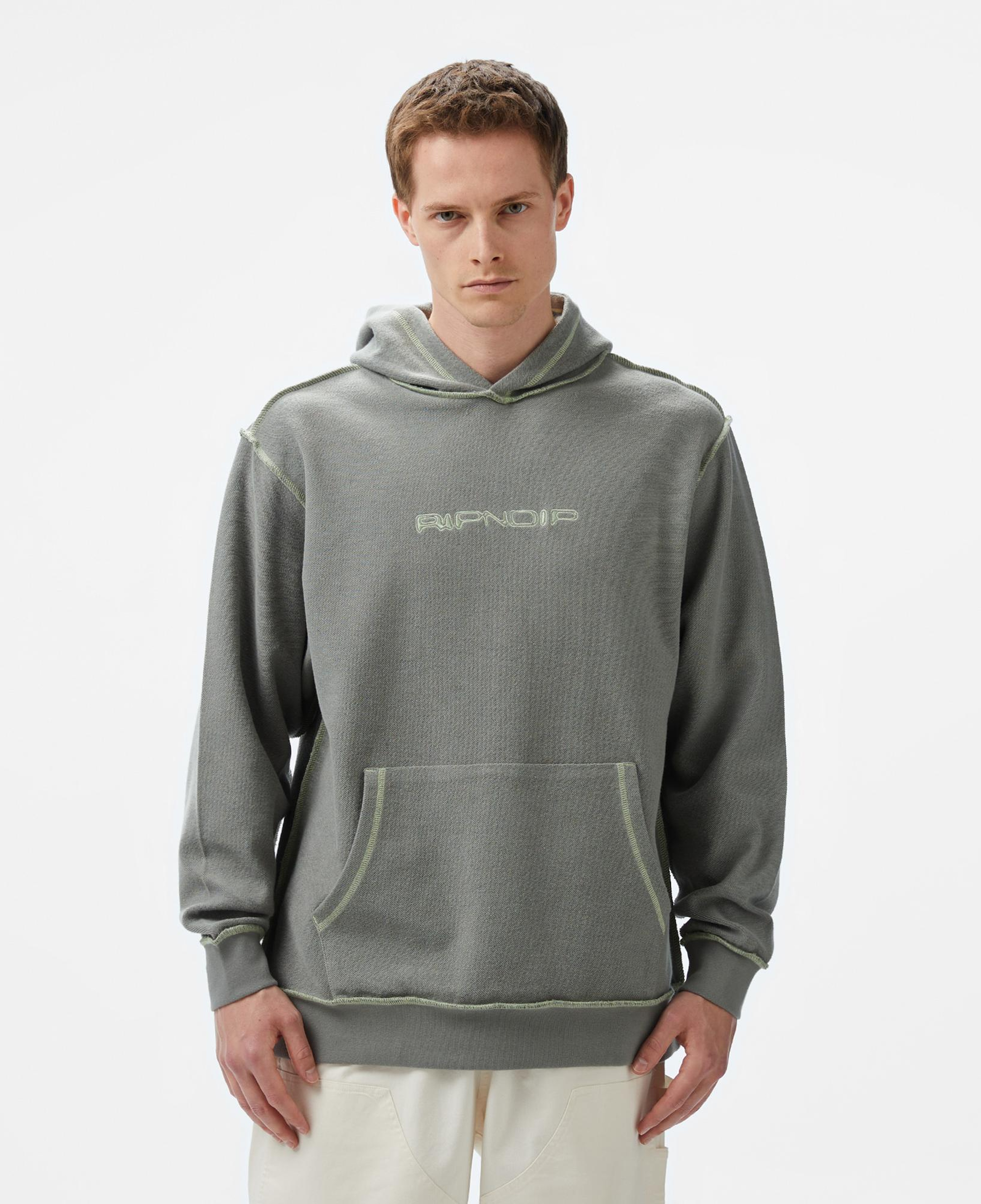 Ripndip Reverse Stitch Erkek Gri Hoodie