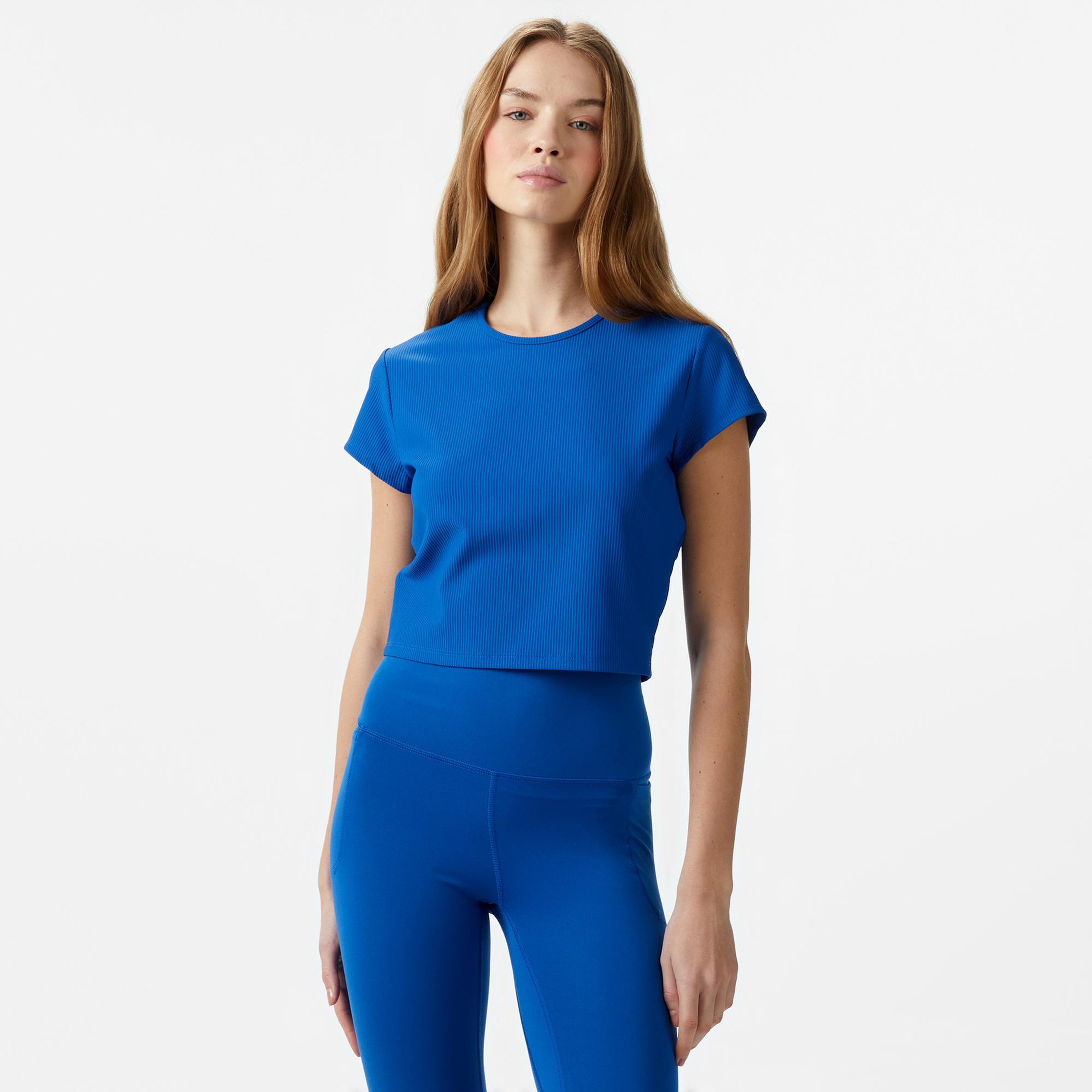 Under Armour Meridian Rib Baby  Kadın Mavi T-Shirt