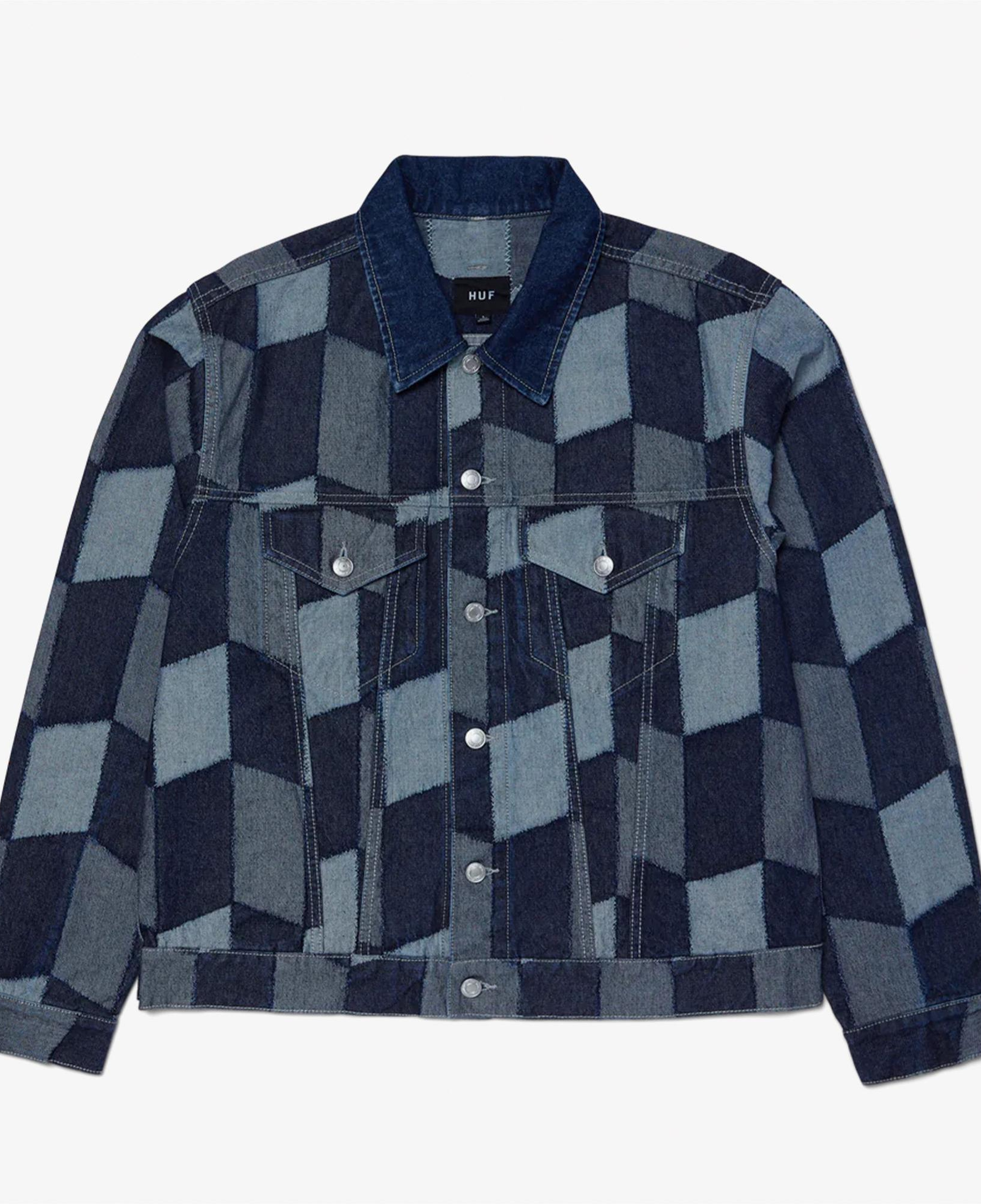 Huf Patchwork Denim Erkek Lacivert Ceket