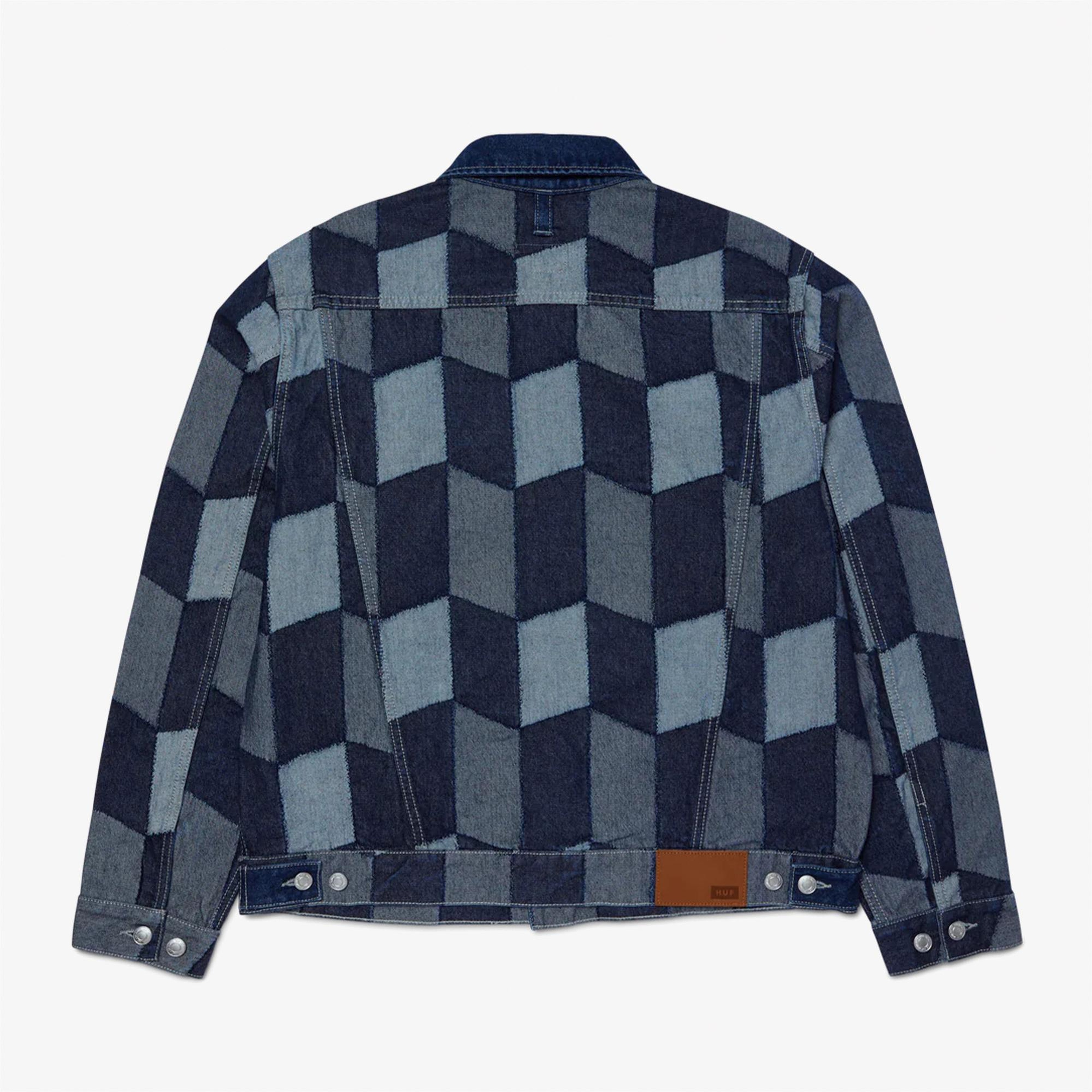 Huf Patchwork Denim Erkek Lacivert Ceket