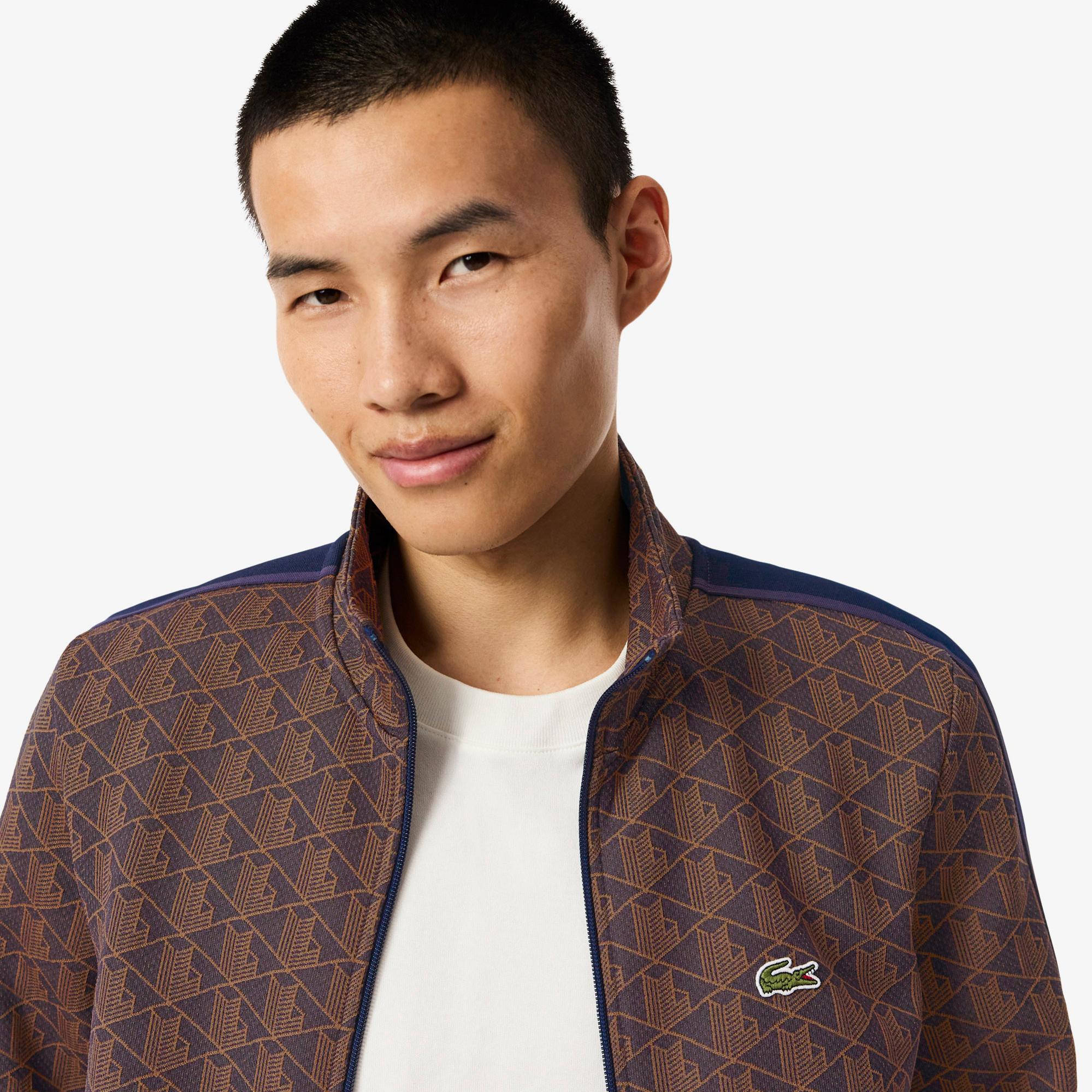 Lacoste Paris Fermuarlı Erkek Mor Sweatshirt