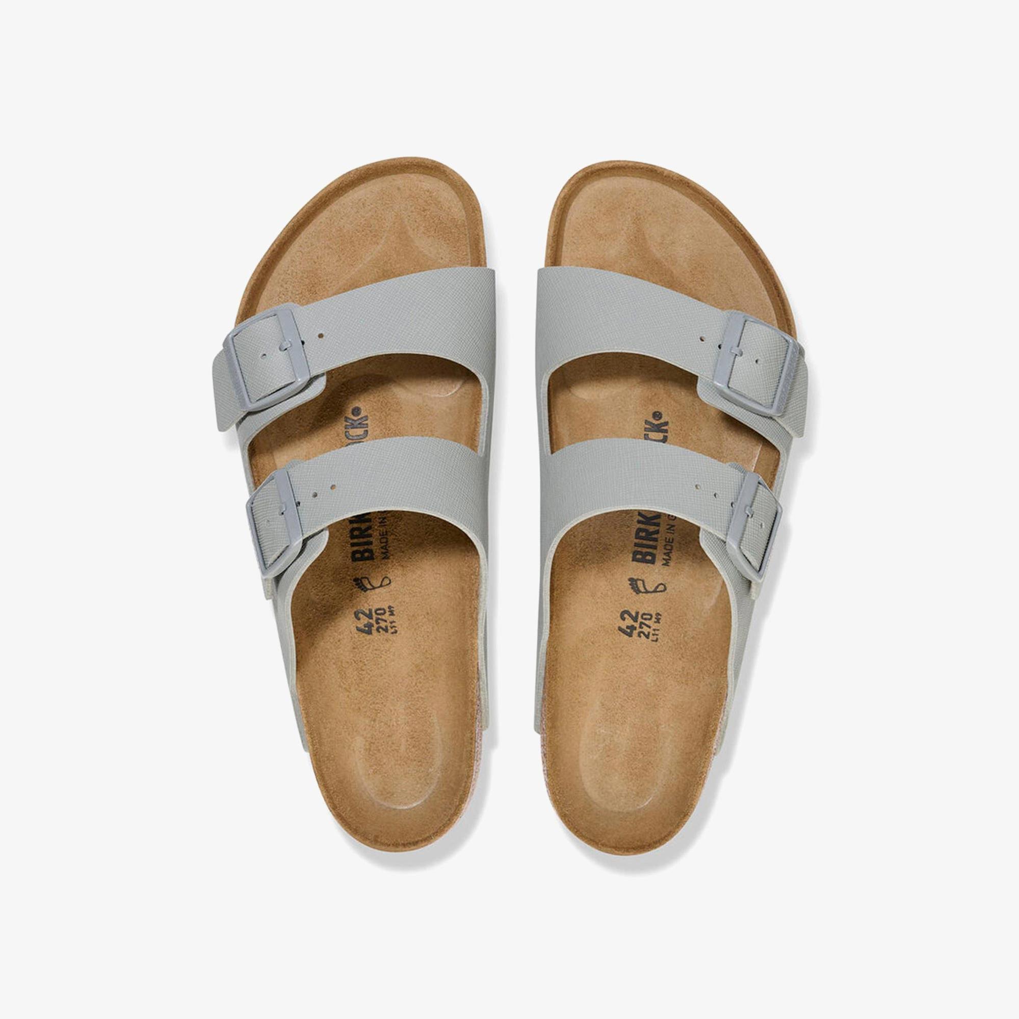 Birkenstock Arizona Bf Saffiano Erkek Gri Terlik