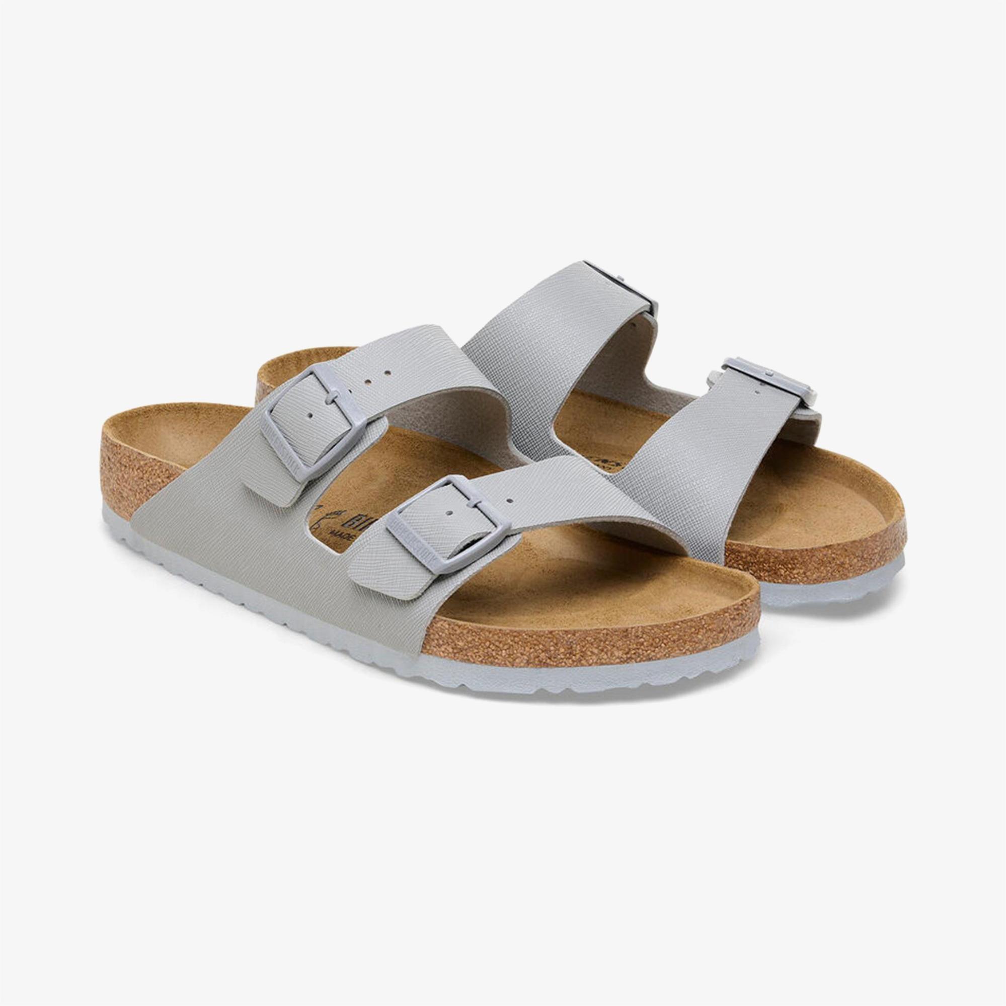 Birkenstock Arizona Bf Saffiano Erkek Gri Terlik