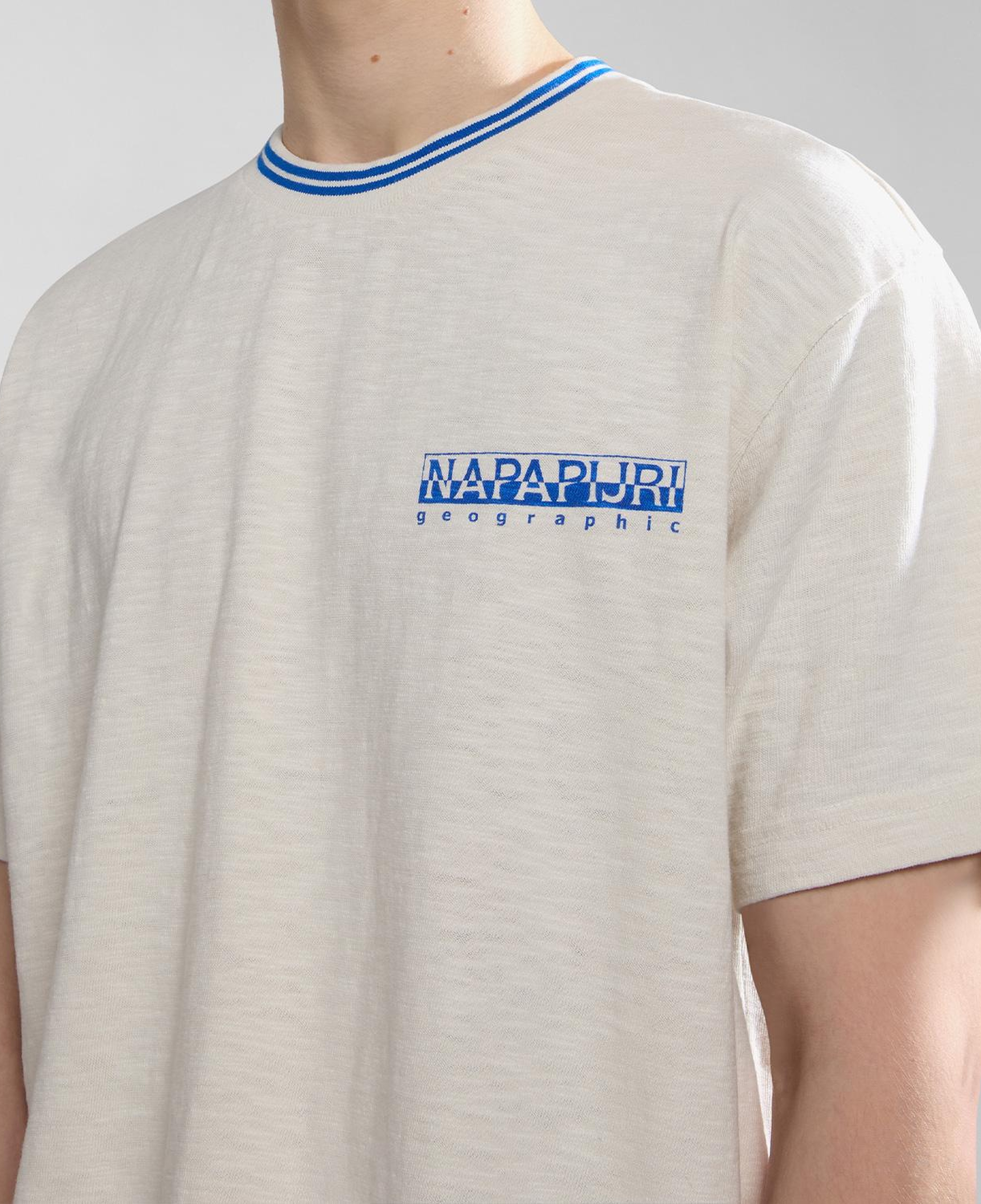 Napapijri S-Grober Erkek Beyaz T-Shirt