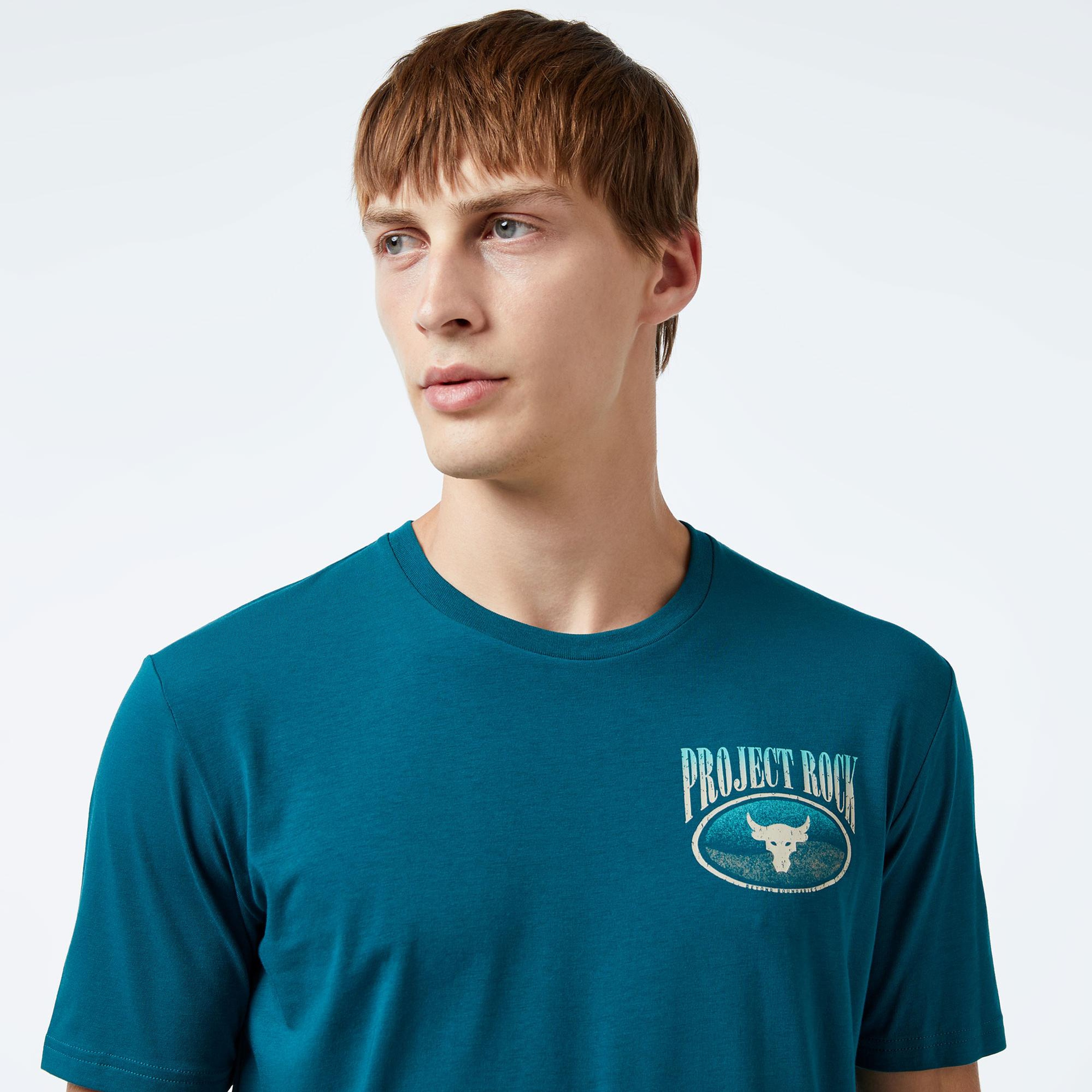 Under Armour Pjt Rck Day Grphc Ss Erkek Mavi T-Shirt