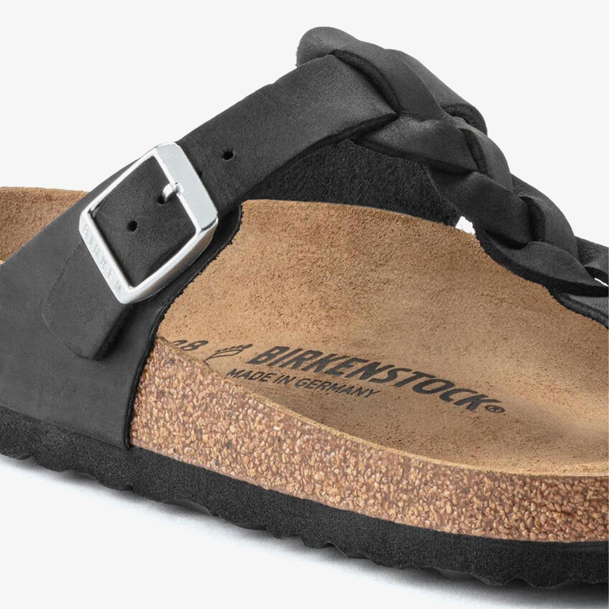 Birkenstock Gizeh Leoi Braided Kadın Siyah Terlik