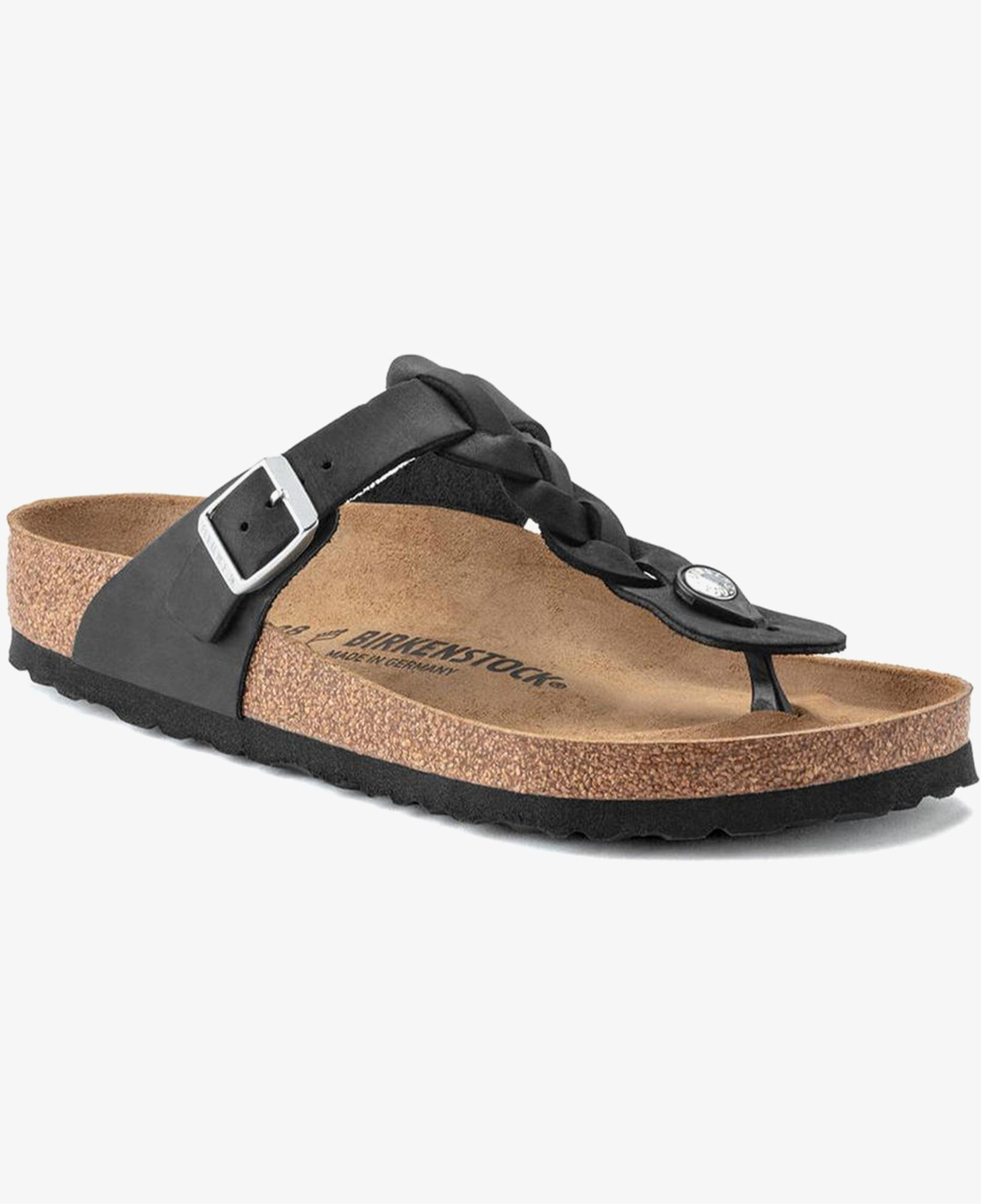 Birkenstock Gizeh Leoi Braided Kadın Siyah Terlik