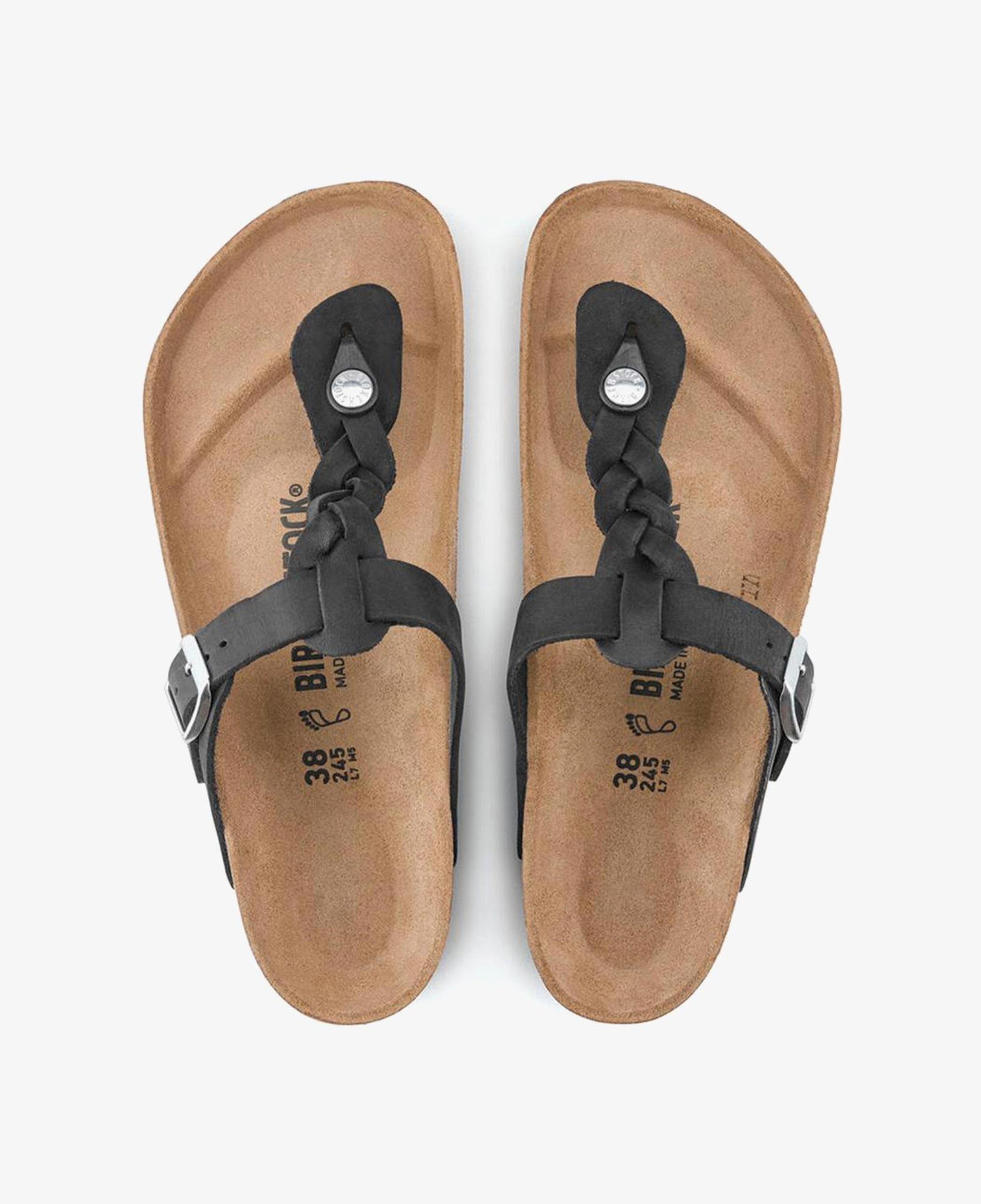Birkenstock Gizeh Leoi Braided Kadın Siyah Terlik