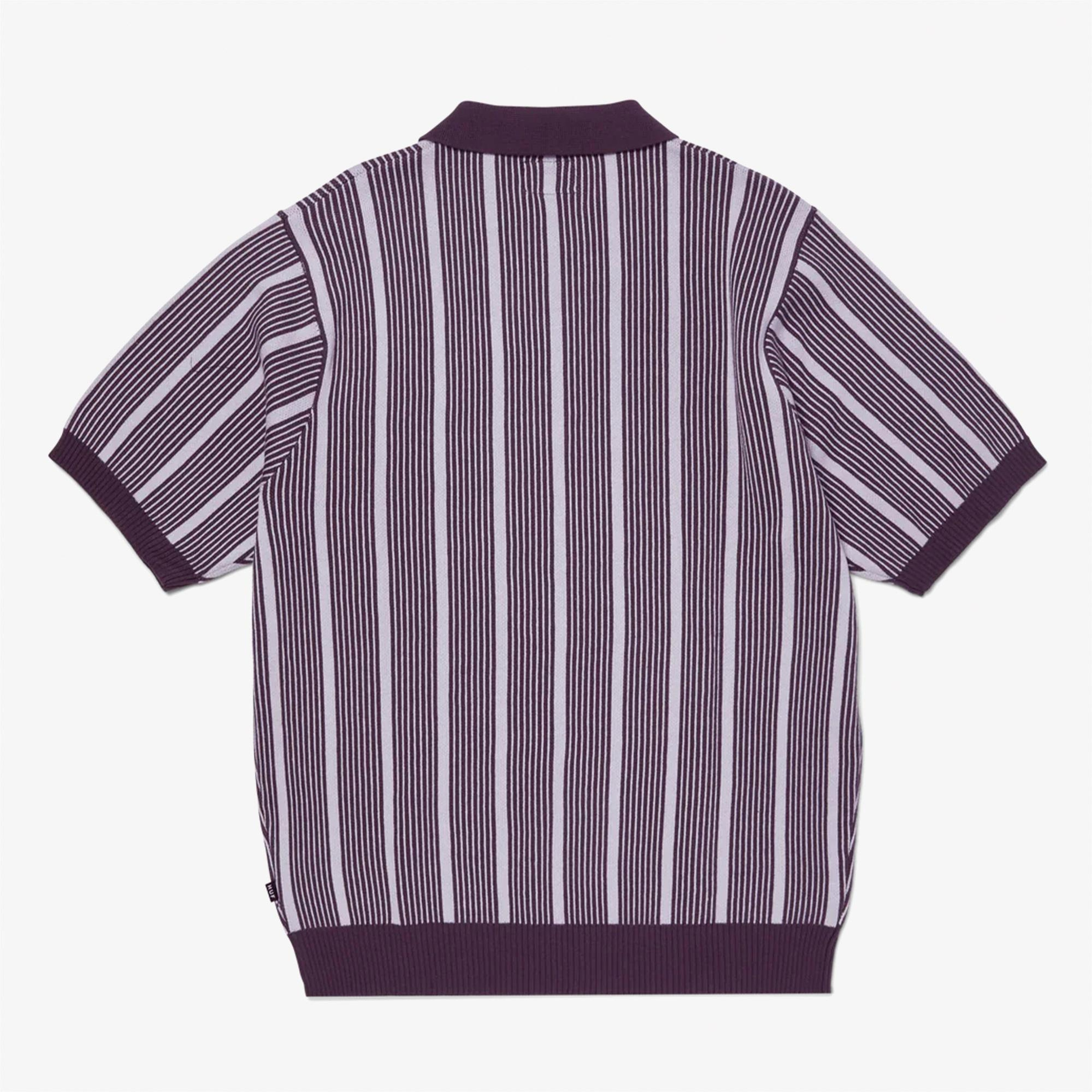 Huf Trace Stripe Erkek Mor Gömlek