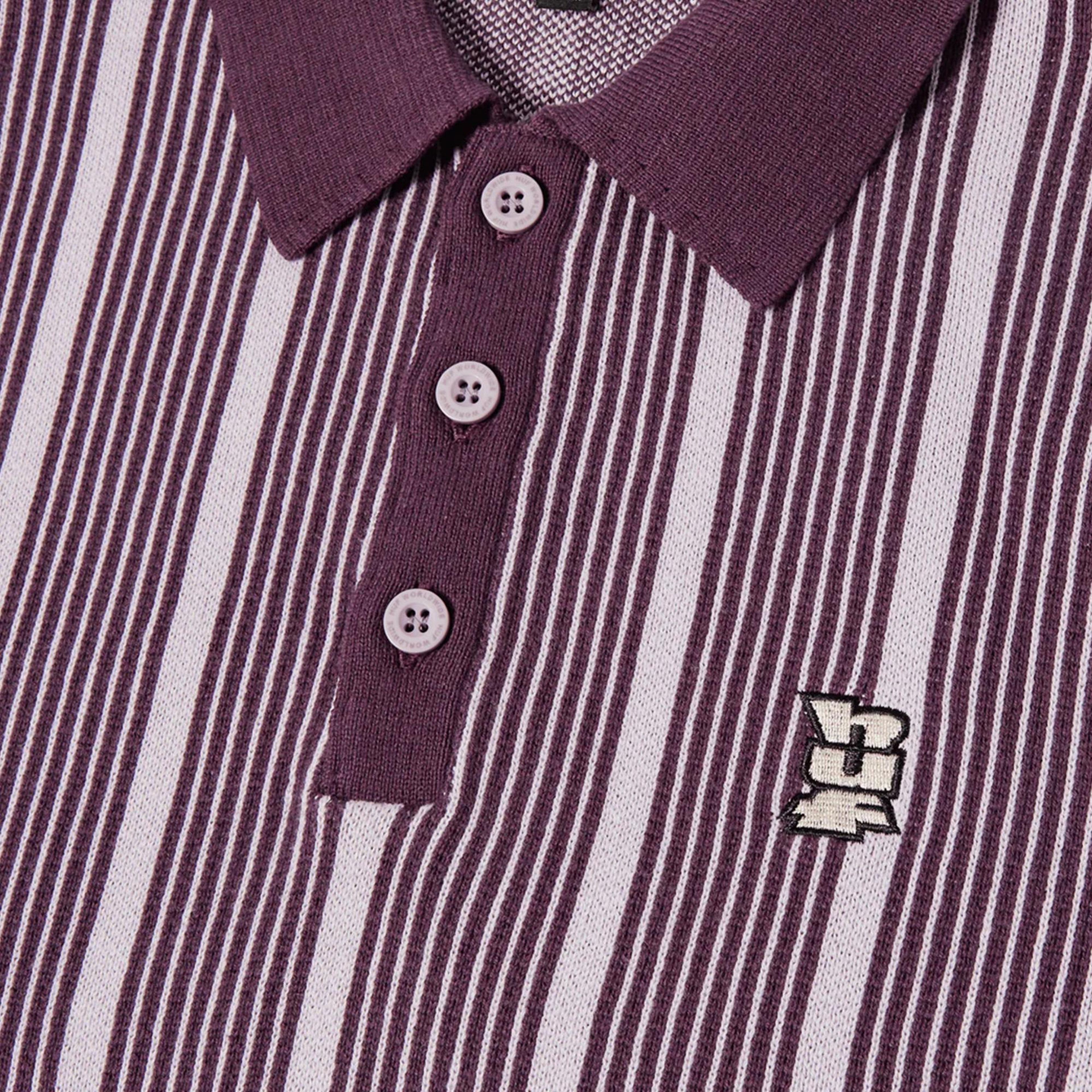 Huf Trace Stripe Erkek Mor Gömlek