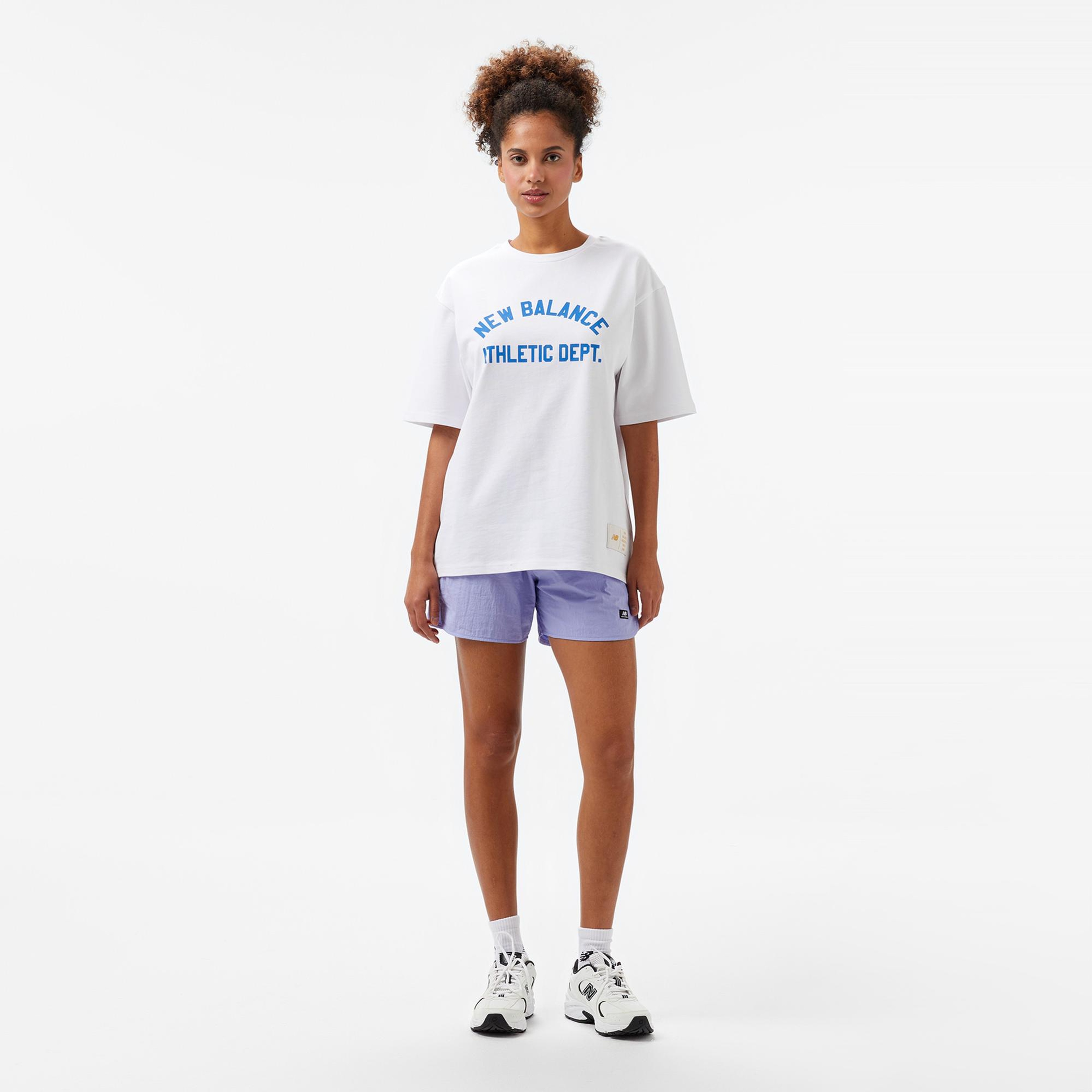 New Balance Lifestyle Erkek Beyaz T-Shirt