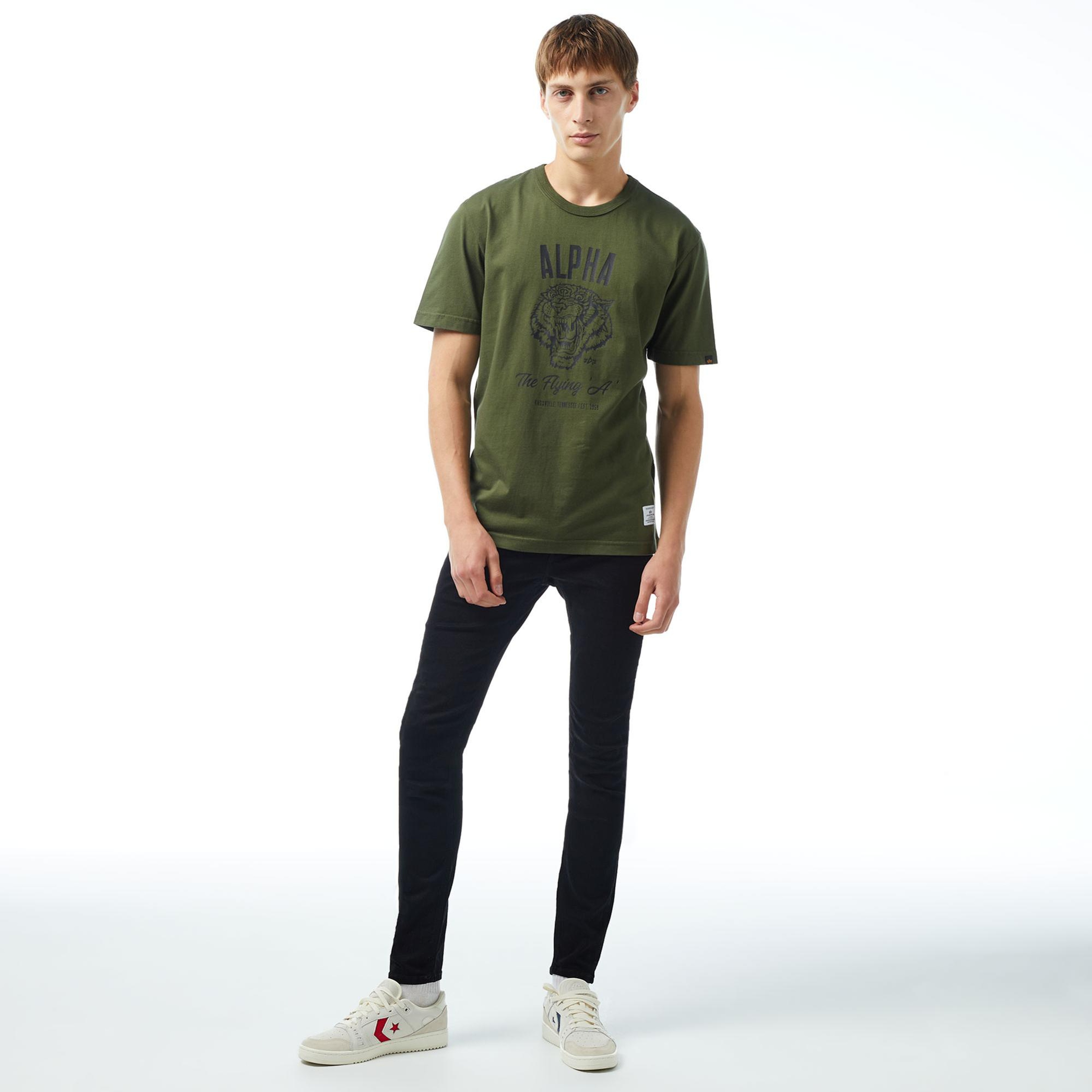 Alpha Industries Alpha Tiger Erkek Haki T-Shirt