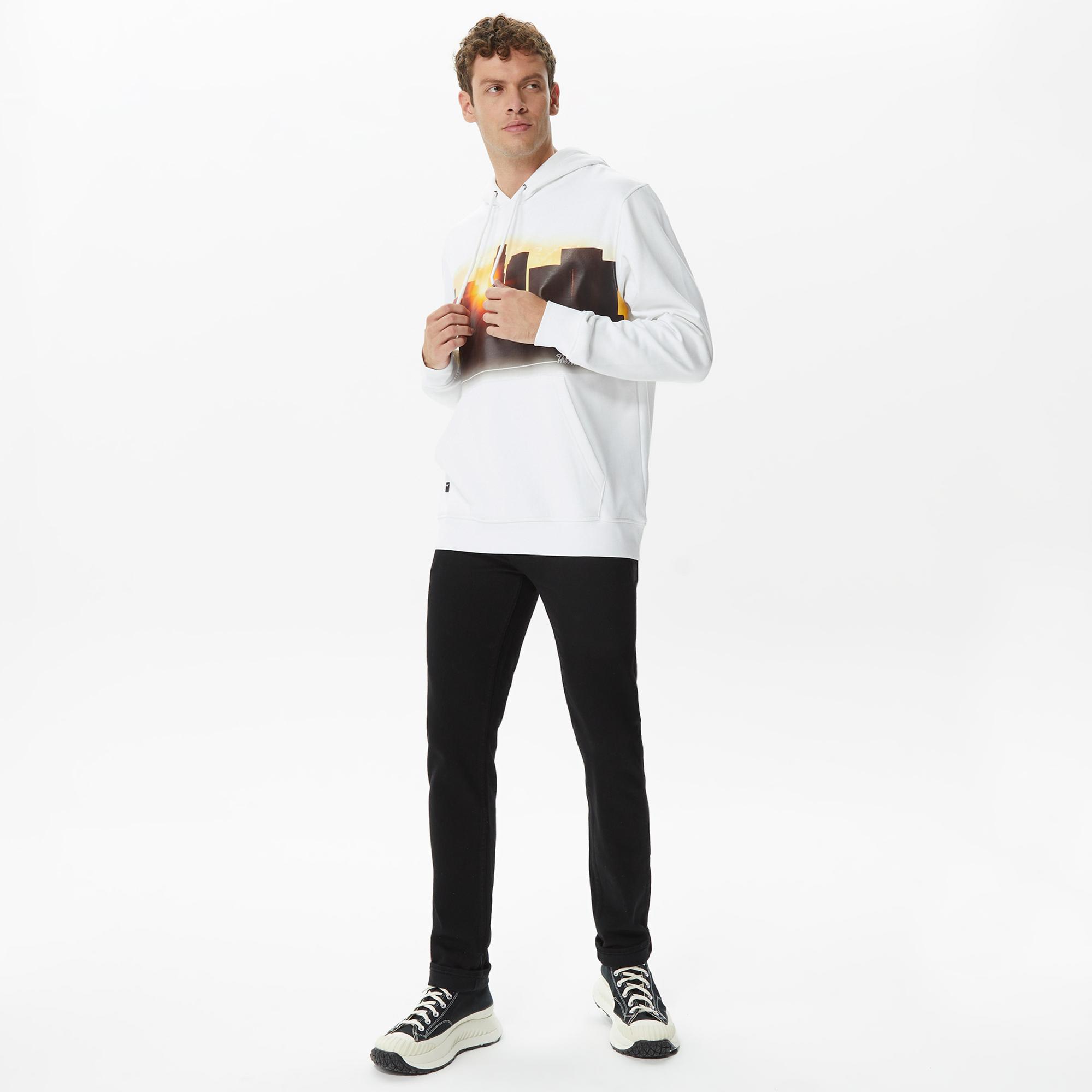 The Hundreds Skyline Erkek Beyaz Hoodie