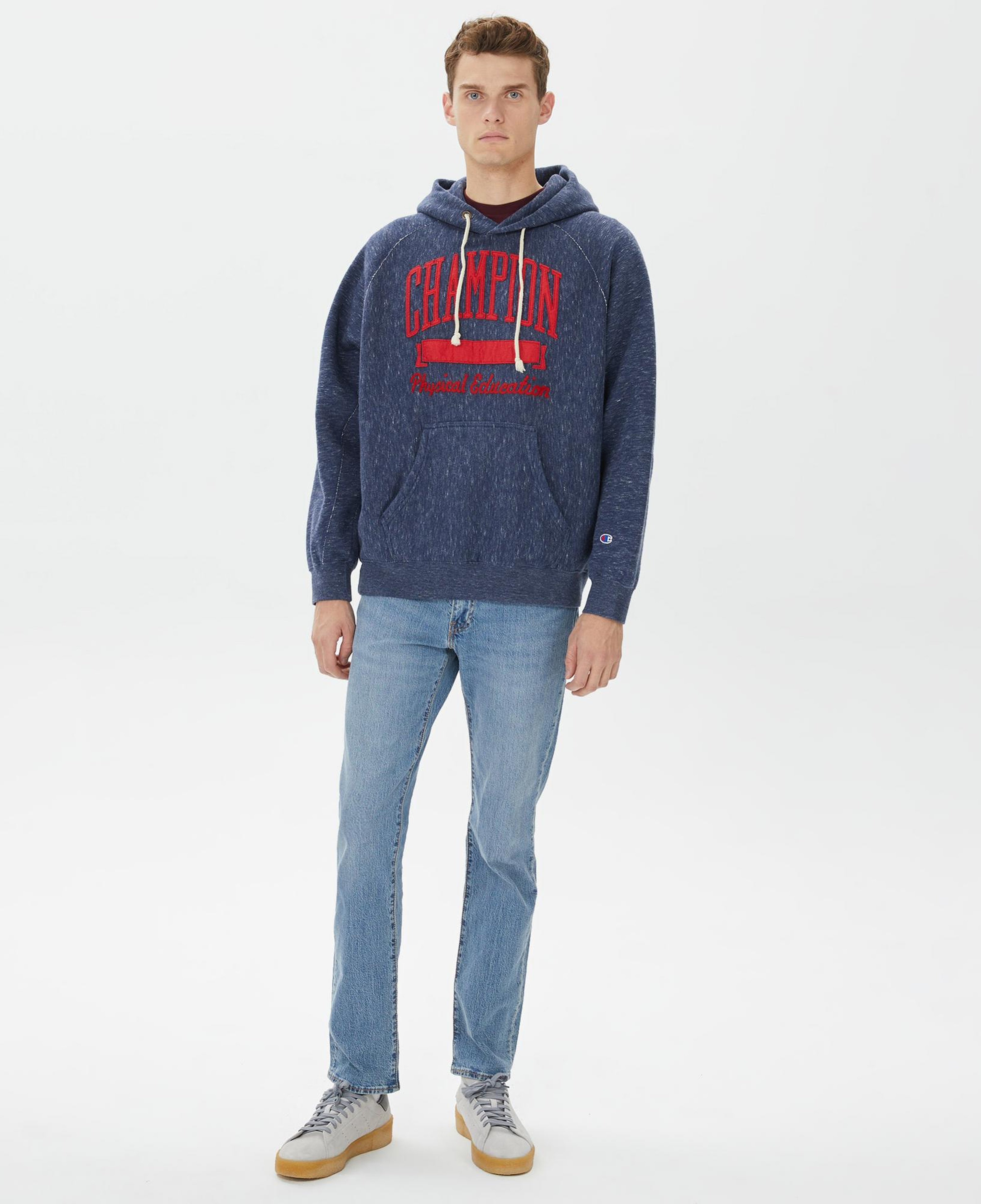 Champion Hooded Erkek Lacivert Sweatshirt