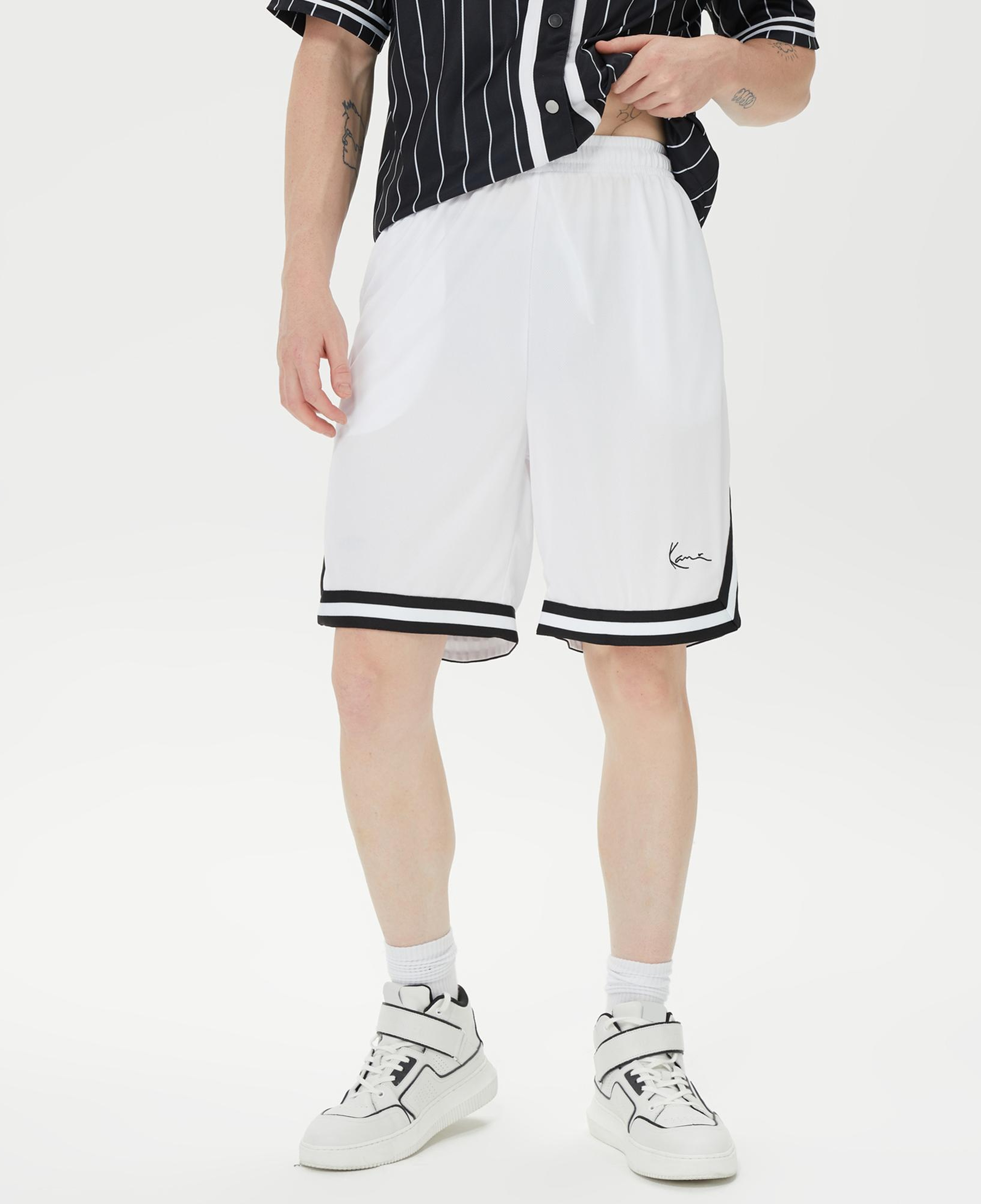 Karl Kani Signature Erkek Beyaz Şort