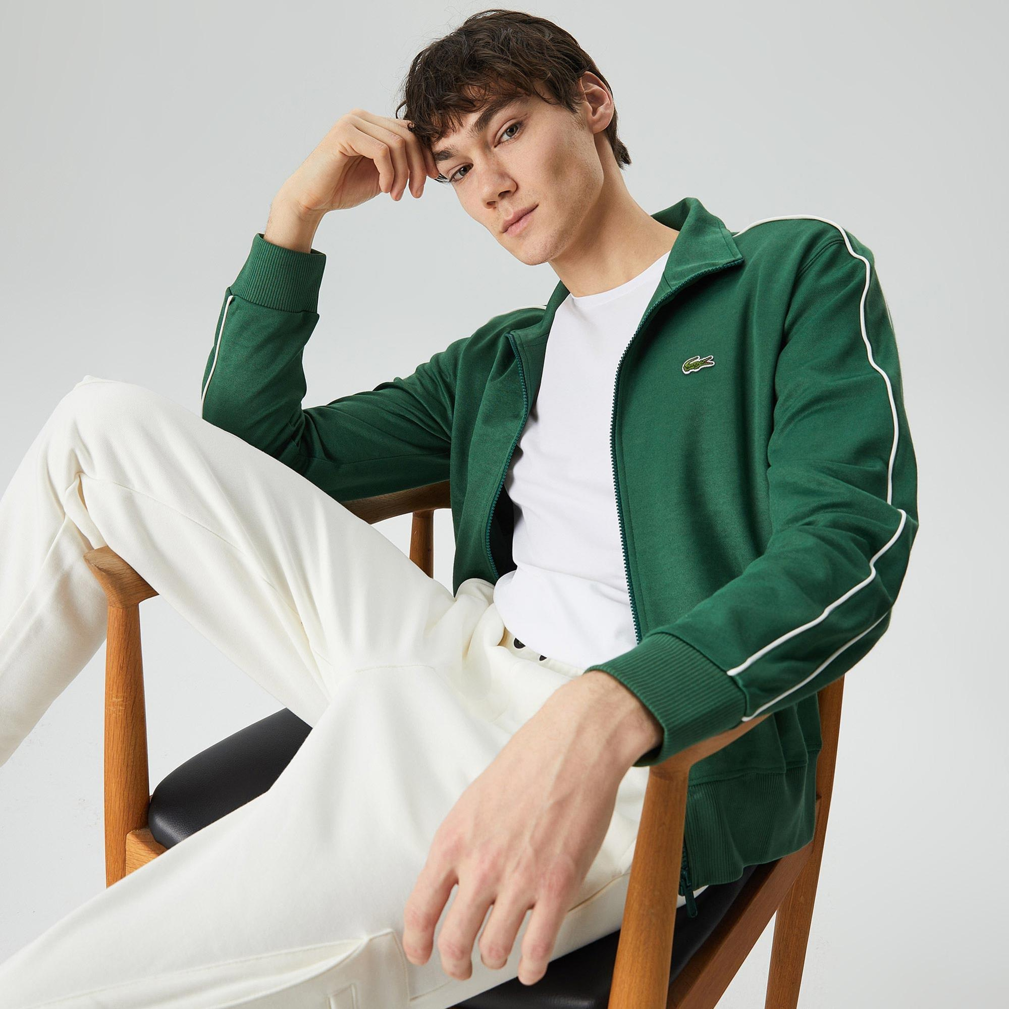 Lacoste Regular Fit Fermuarlı Erkek Yeşil Sweatshirt