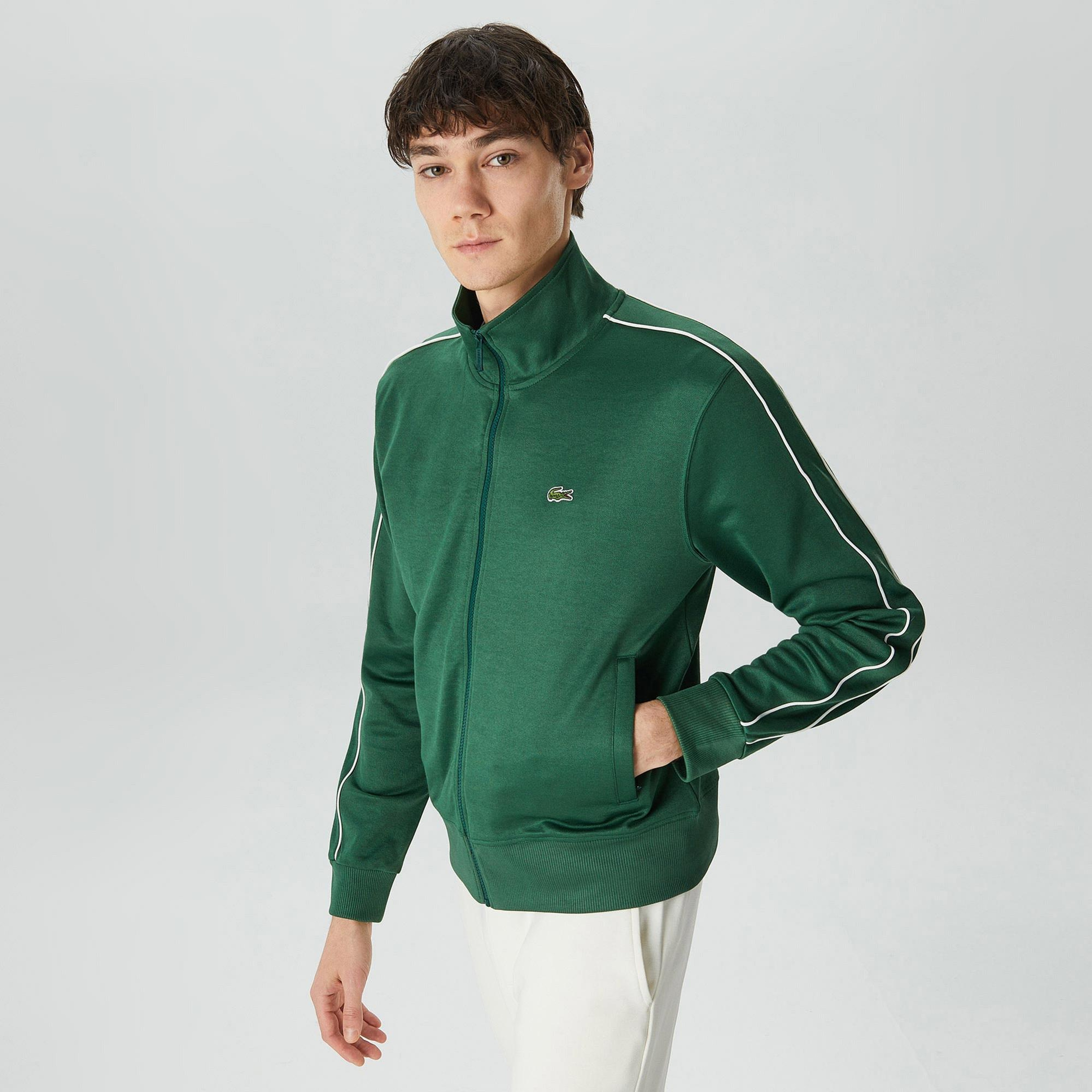 Lacoste Regular Fit Fermuarlı Erkek Yeşil Sweatshirt