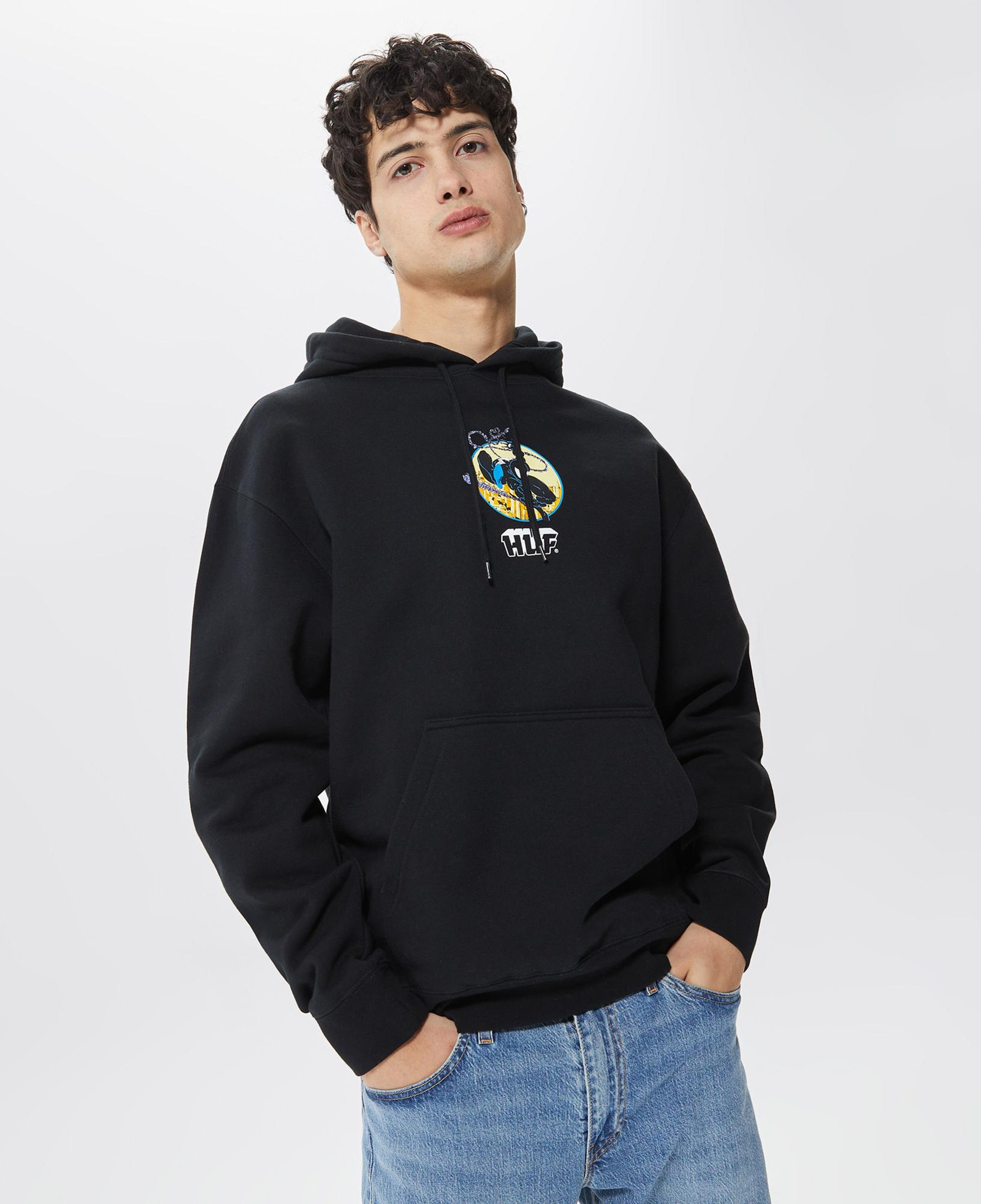 Huf Three Hundred Erkek Siyah Hoodie