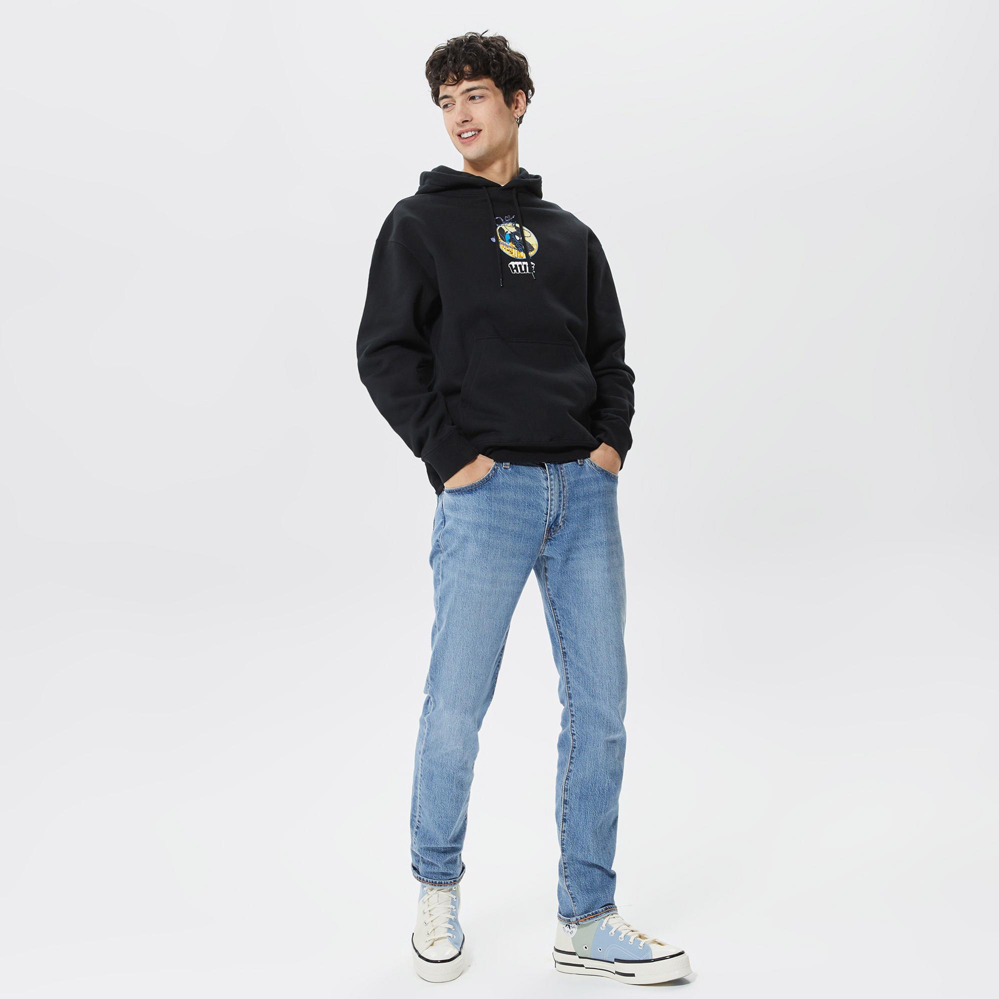 Huf Three Hundred Erkek Siyah Hoodie