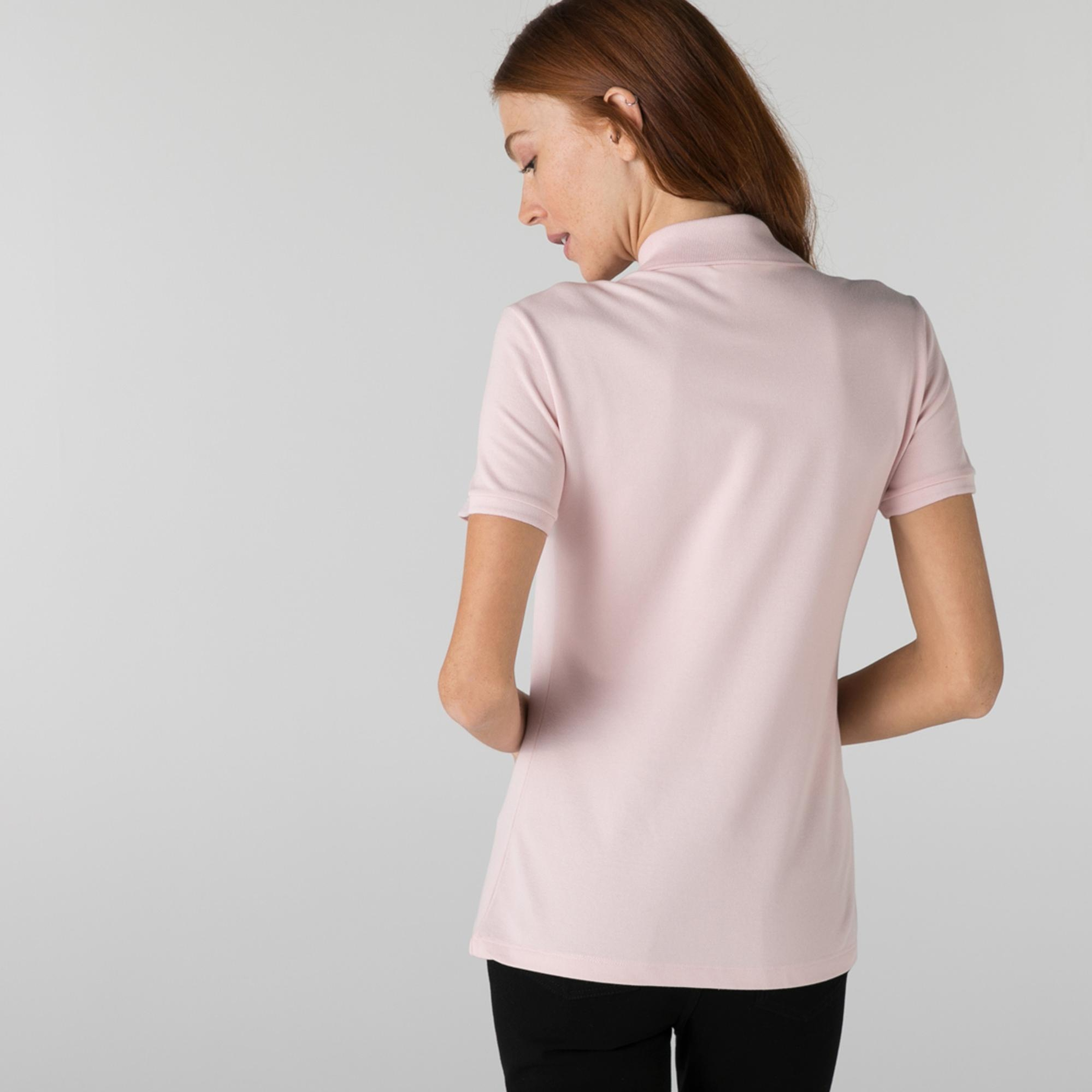 Lacoste L.12.D Kadın Slim Fit Pembe Polo