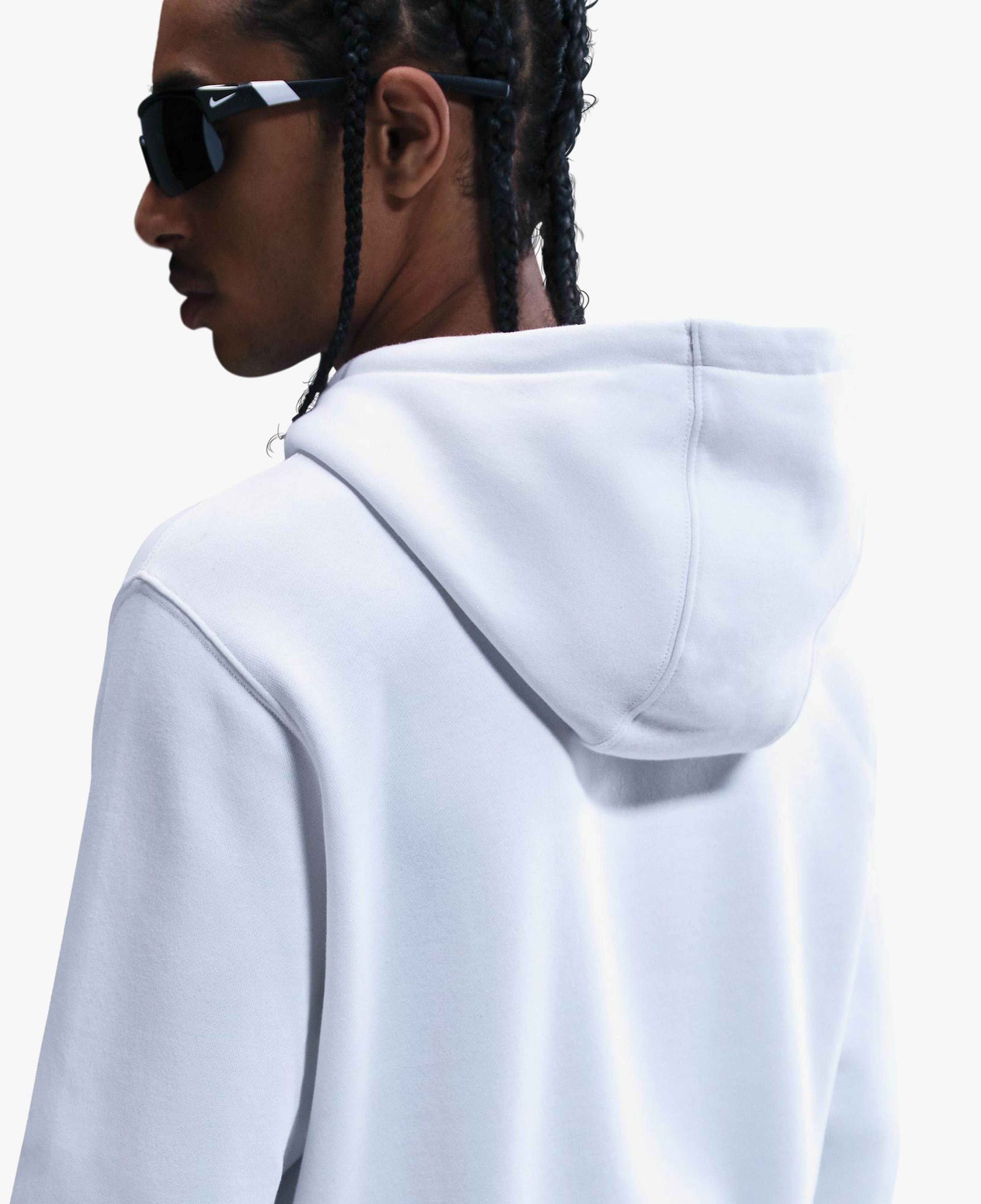 Nike Club Pullover Fleece Erkek Beyaz Hoodie