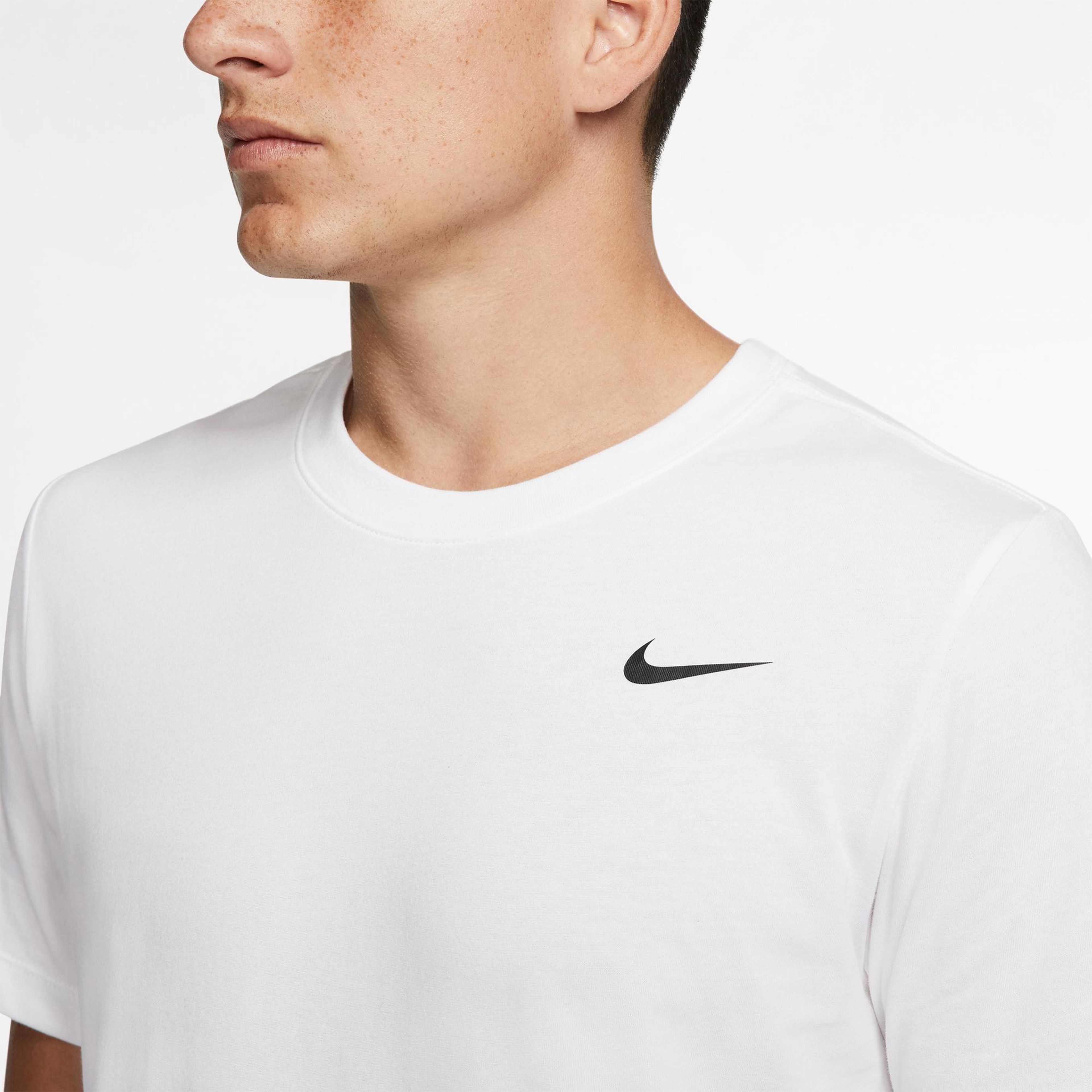Nike Dri-Fit Crew Solid Erkek Beyaz T-Shirt