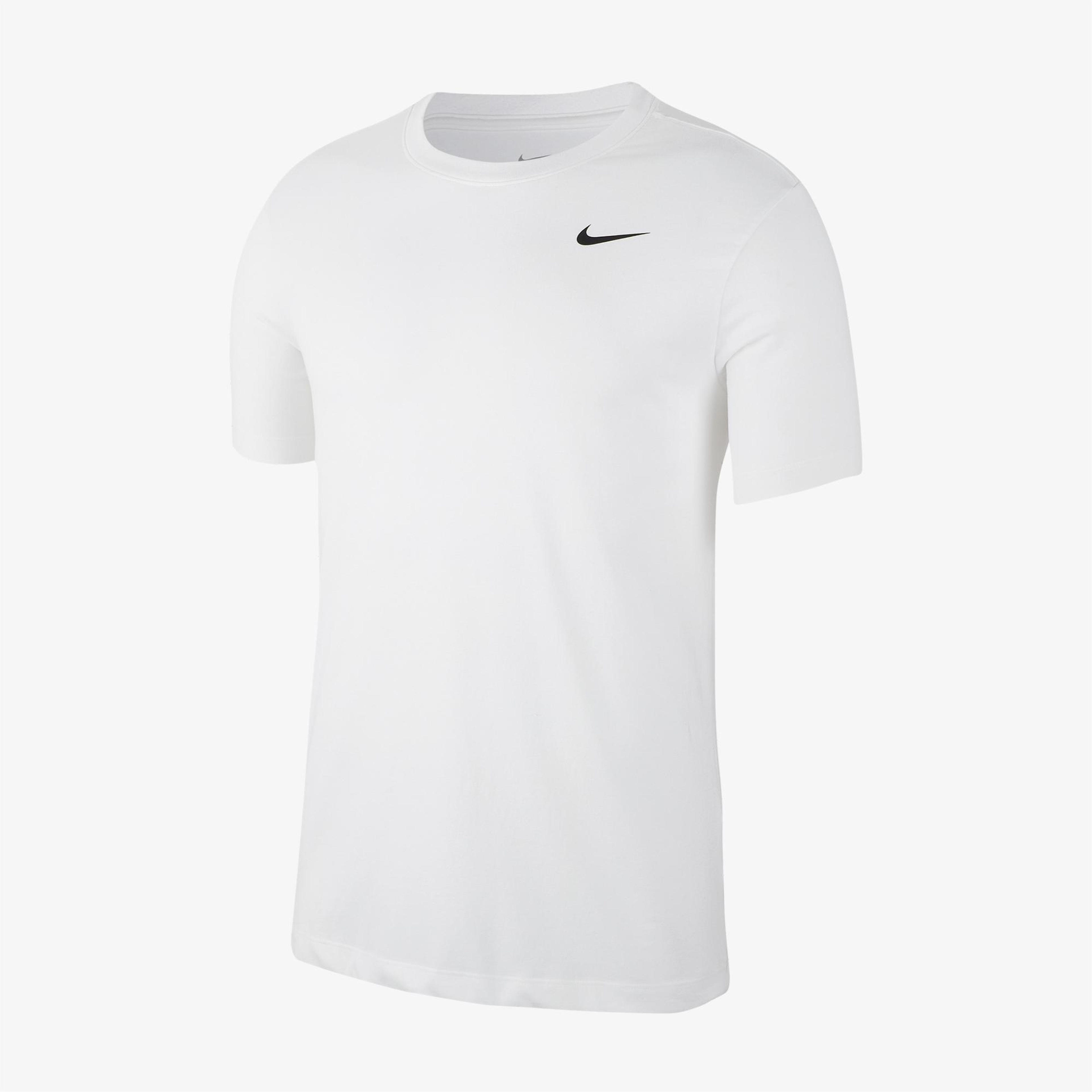 Nike Dri-Fit Crew Solid Erkek Beyaz T-Shirt