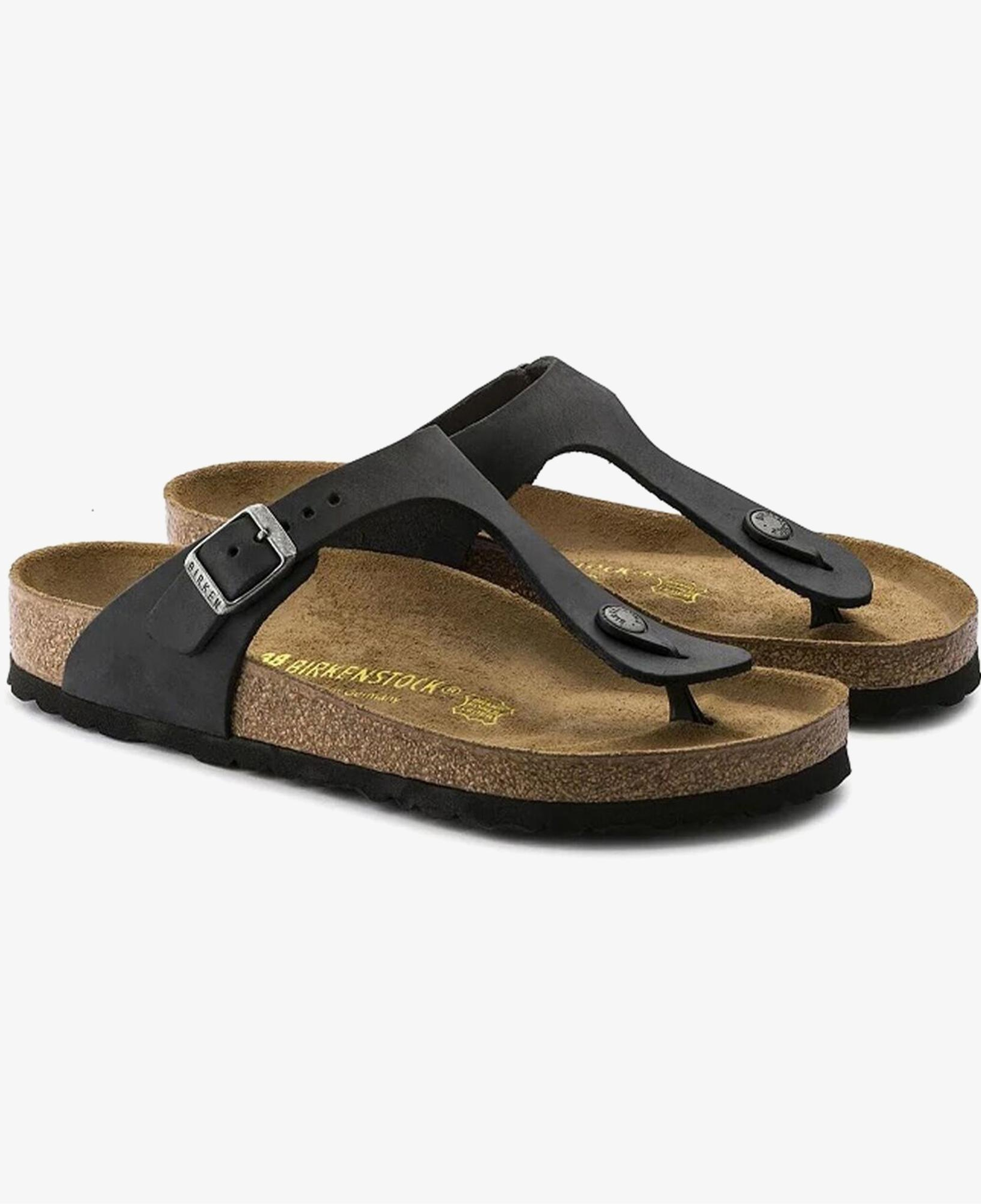 Birkenstock Gizeh Oiled Leather Unisex Siyah Terlik