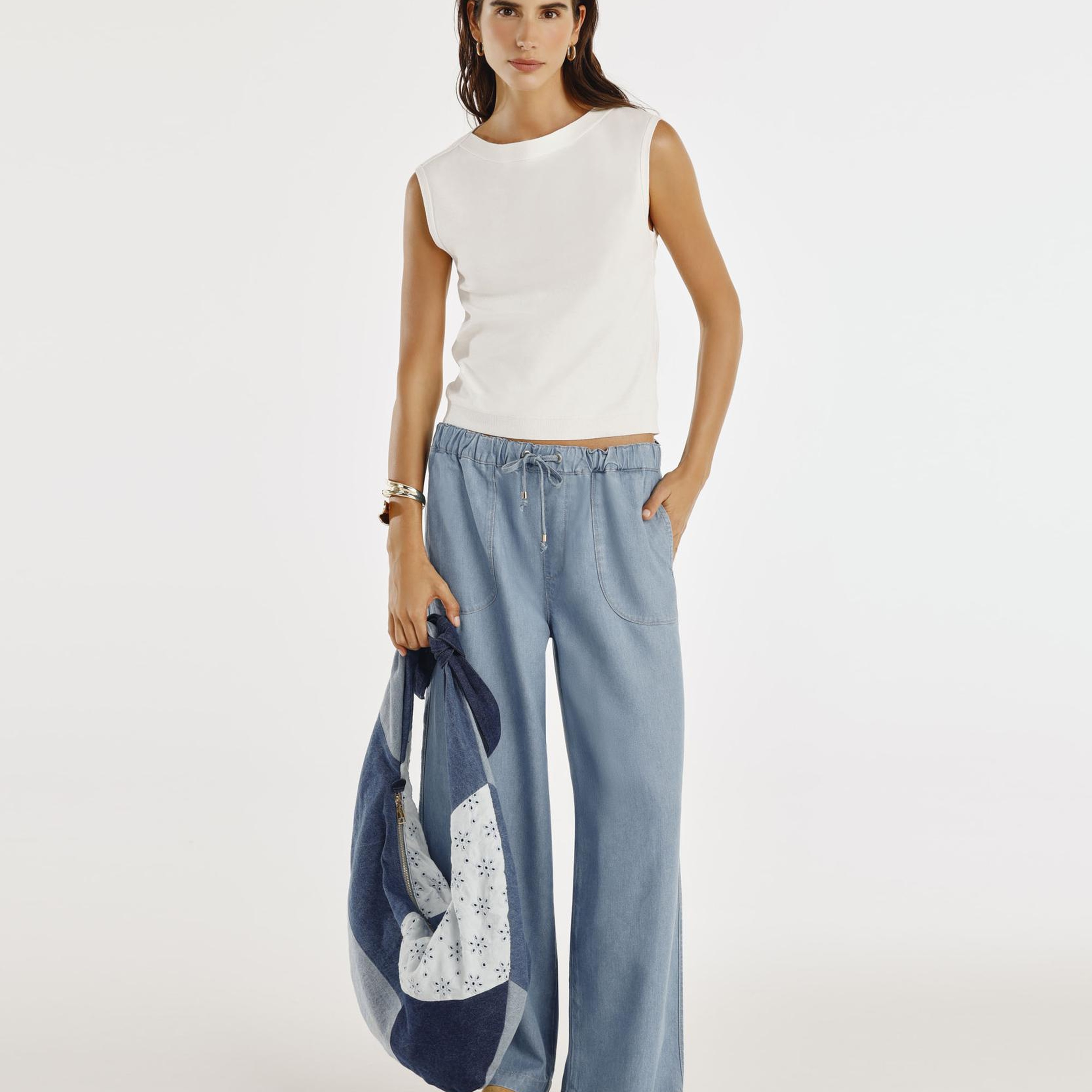 YARGICI Beli Lastikli Rahat Fit Denim Pantolon